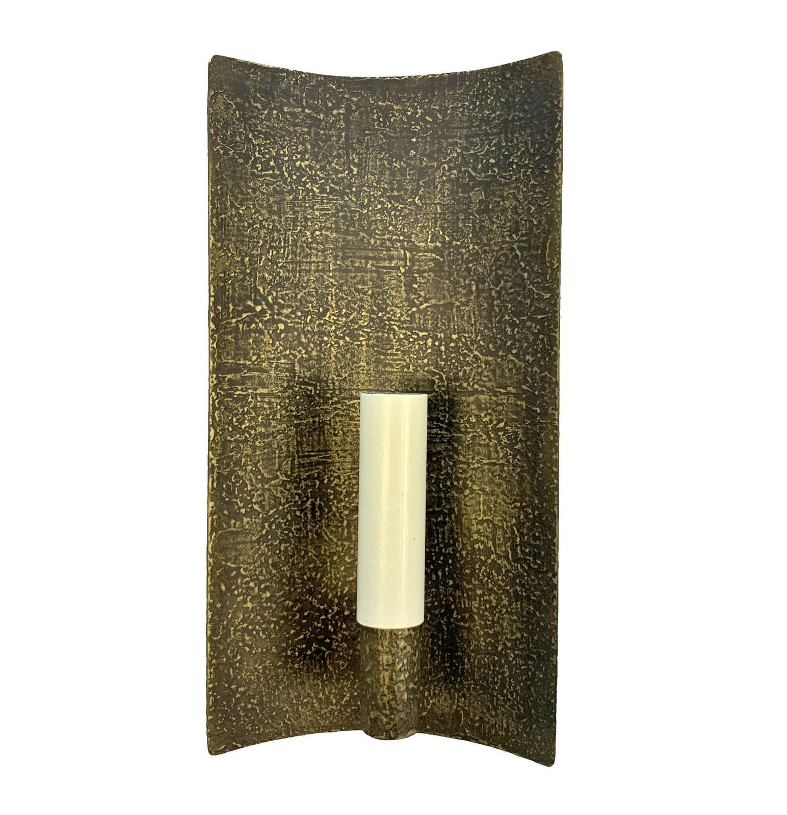 A Set Of Four French Wall Sconces In A Beaten Brass Finish photo furniture
