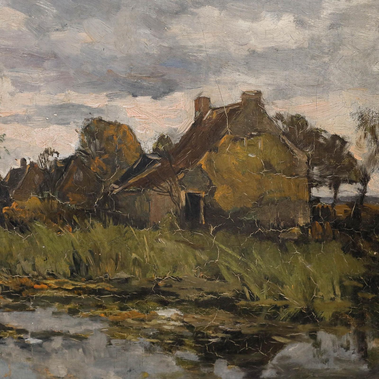 Egbert Rubertus Derk Schaap (1862 1939) Framed Oil, Villa Nova In Ankeveen photo Art