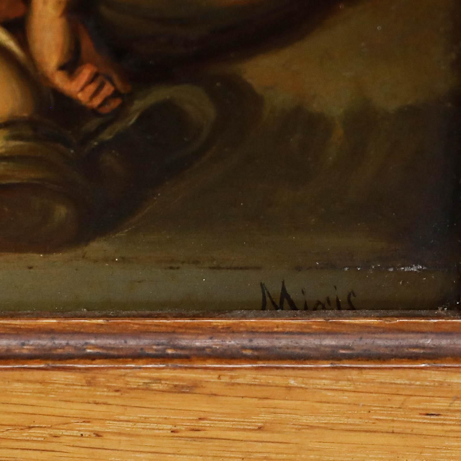 photo for sale Minis After Bartolome Esteban Murillo (1618 1682) Oil, Boys Playing Dice