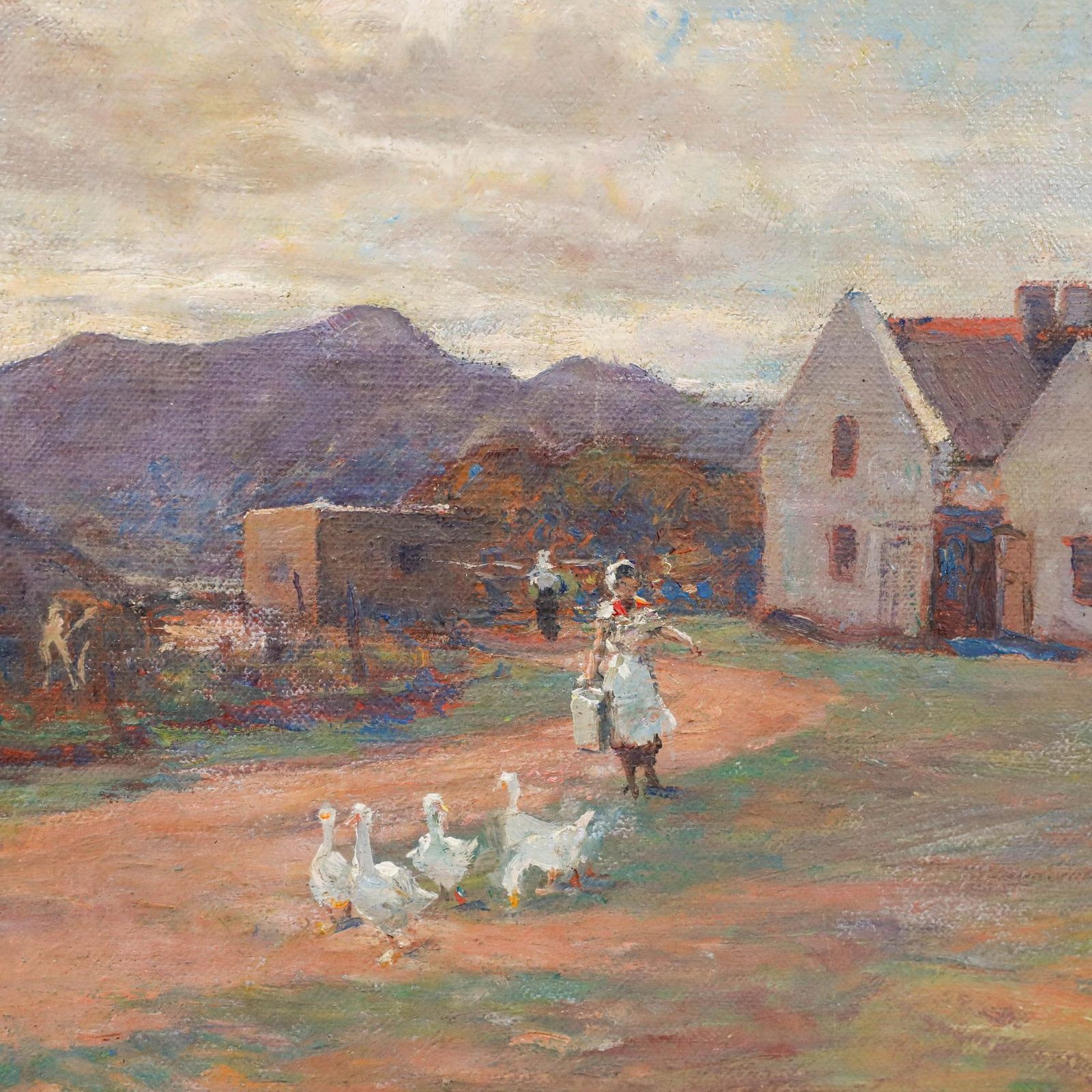 George Crossland Robinson (1858 1930) Oil, Little Farm In The Mountains photo 450.0