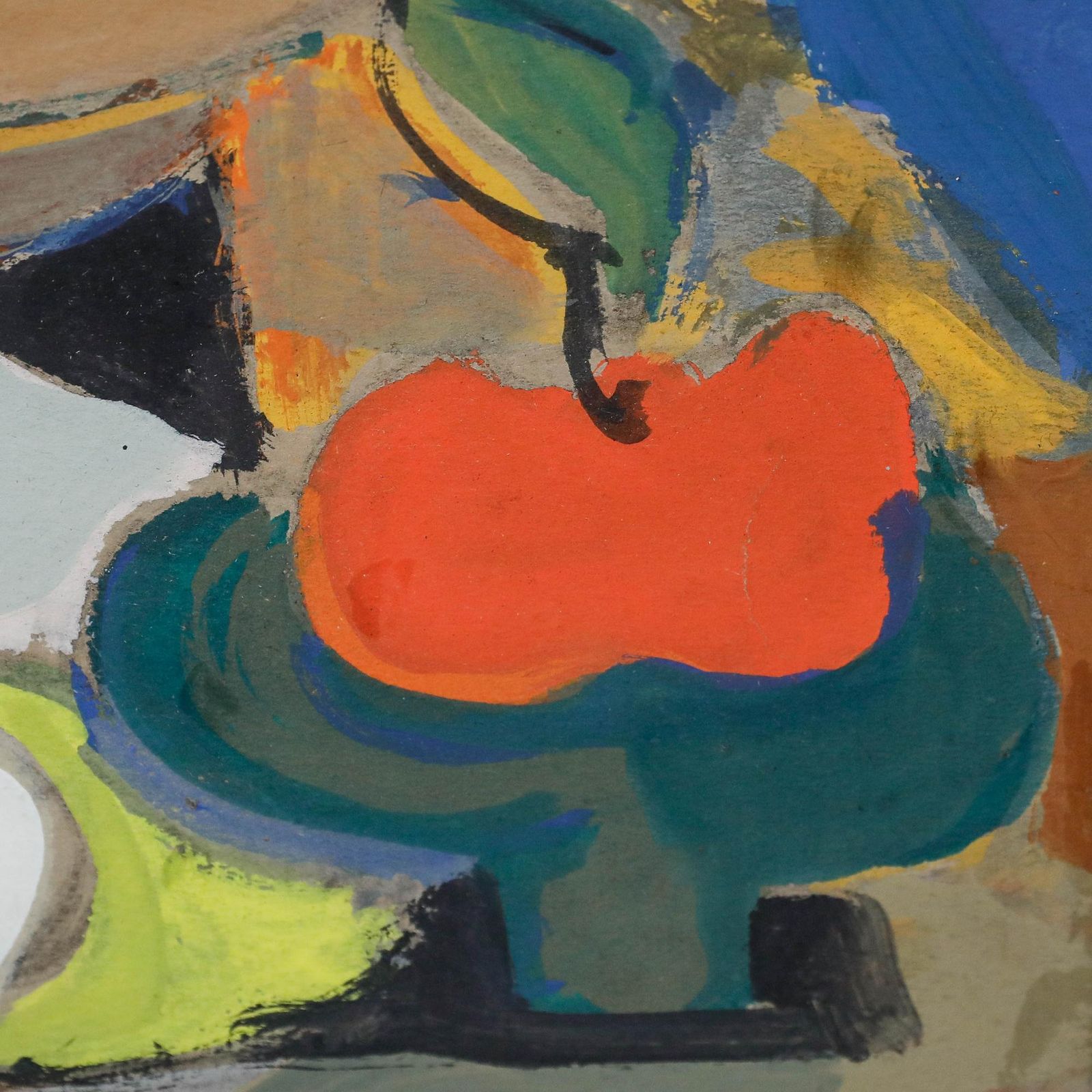 Christian Julia (1921 1991) Mid 20th Century Gouache, Fruits And Forms I photo Art