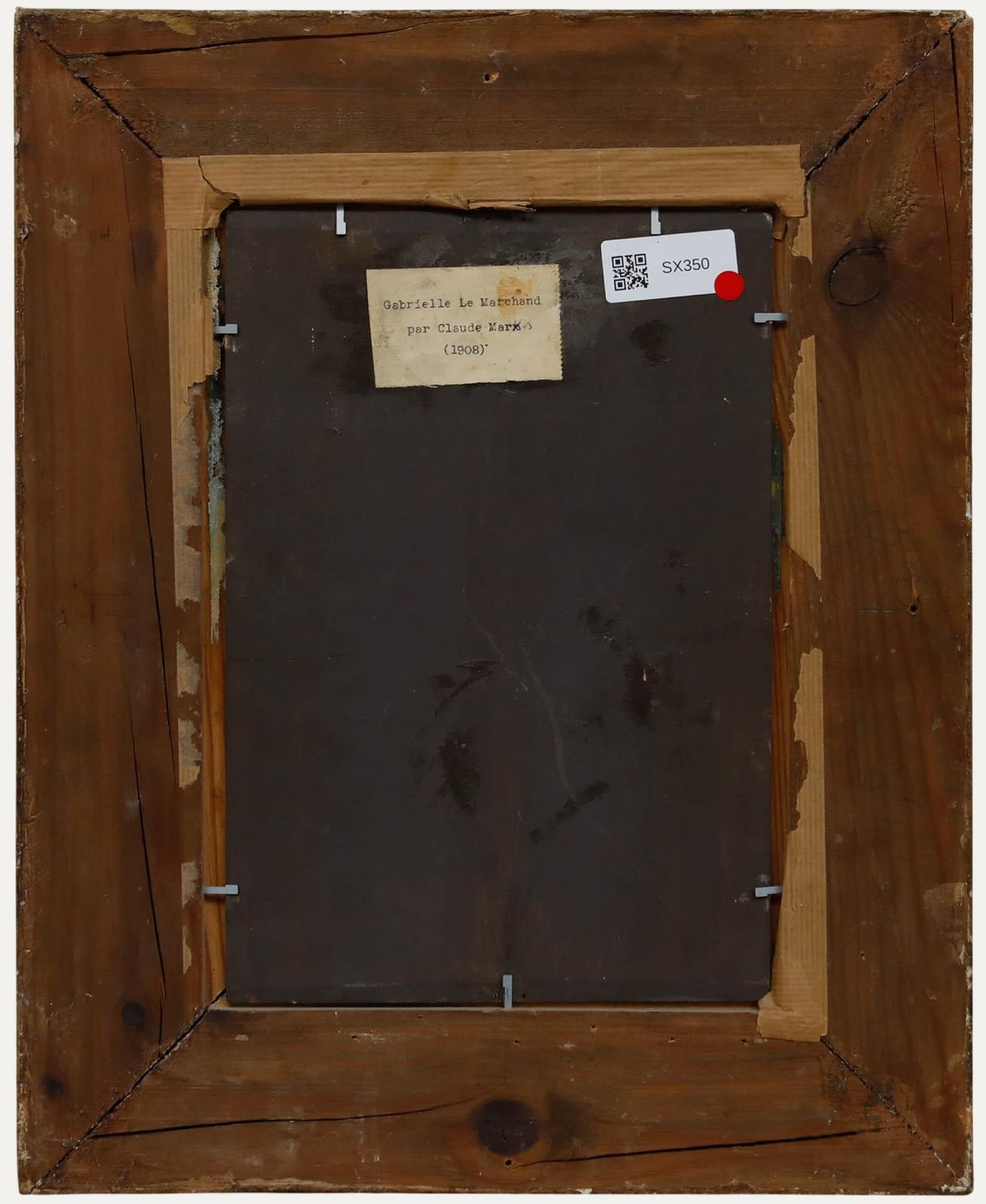 Claude Marks (Fl.1899 1915) Framed Oil, Portrait Of Gabrielle Le Marchand photo for sale