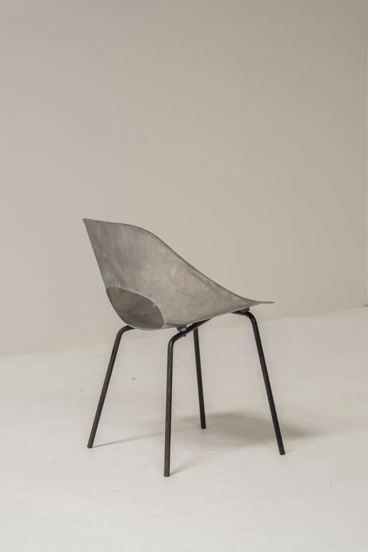 photo vinterior Set Of 3 Aluminum Tonneau Chairs By Pierre Guariche For Steiner, 1950s