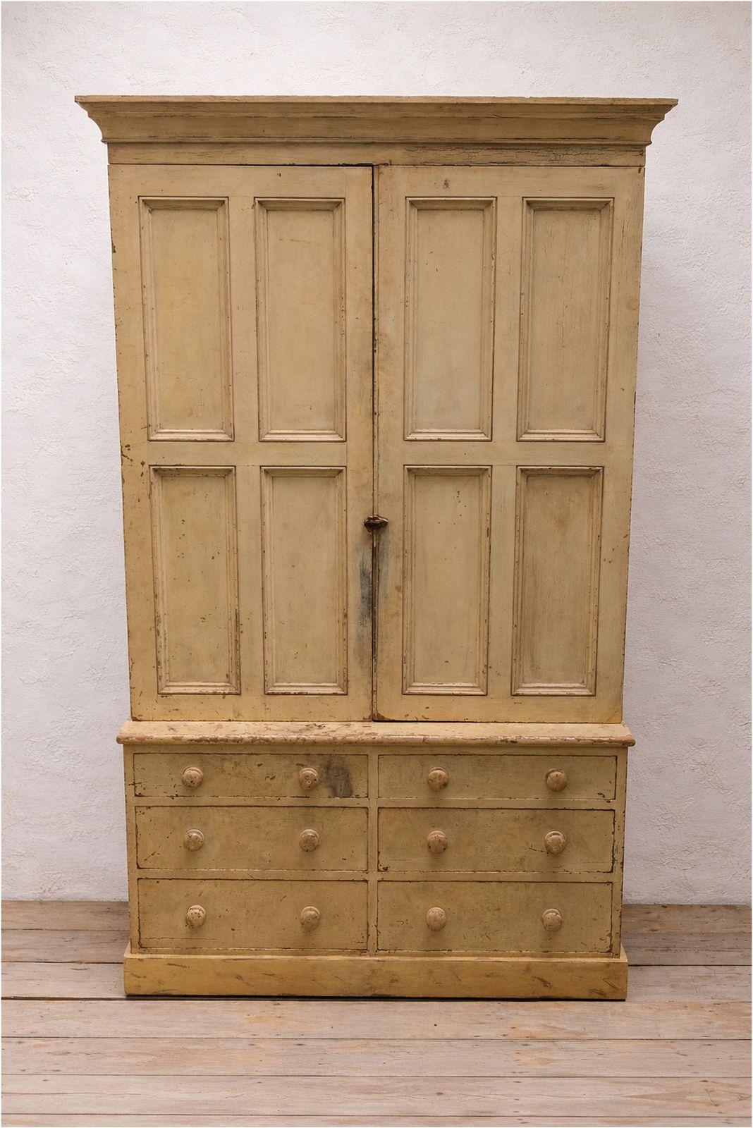 Exceptional 19th Century Painted Pine Housekeepers Cupboard In Original Paint (968) photo 3260.0