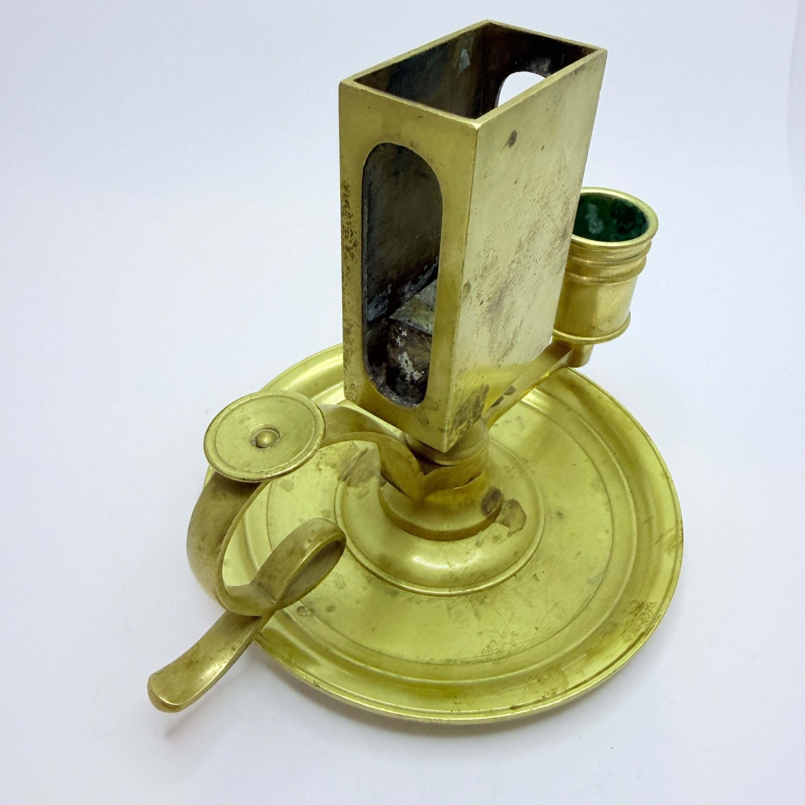 Skultuna Bruk, Sweden Late 1800s. Antique Brass Chamberstick Candleholder. photo buy