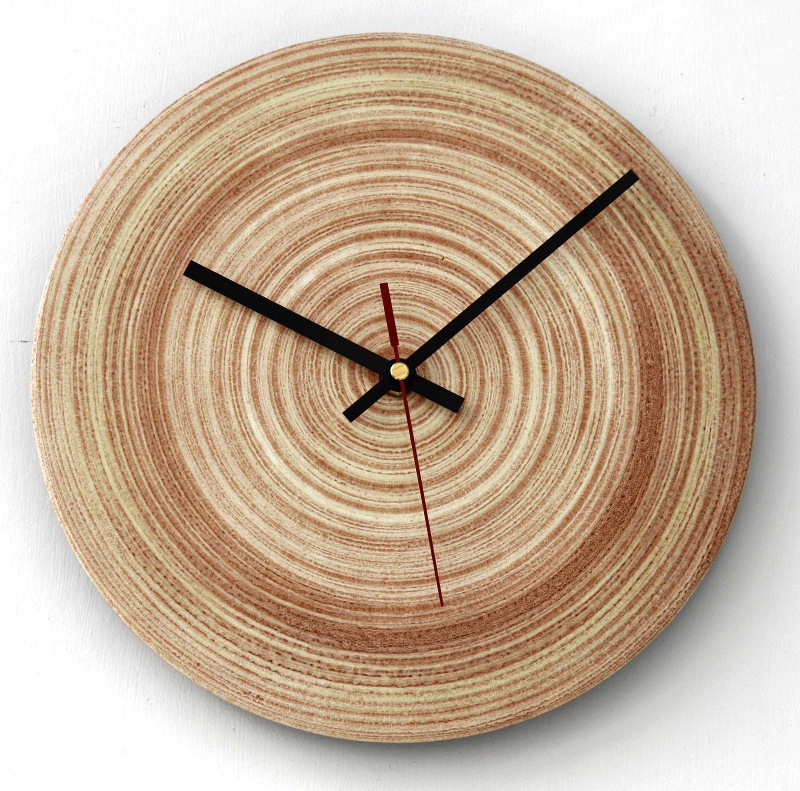 Ceramic Wall Clock   Vintage 27cm Retro Mid Century Atomic French Clock Beige Wall Clock Fat Lava Gift Off The Wall Clocks