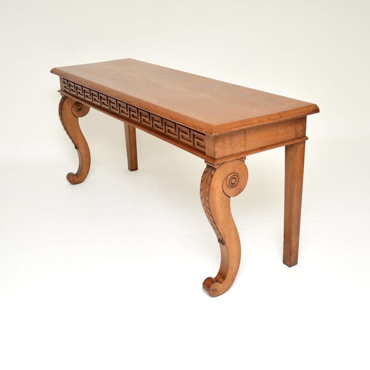 Antique Victorian Carved Oak Console Table photo furniture