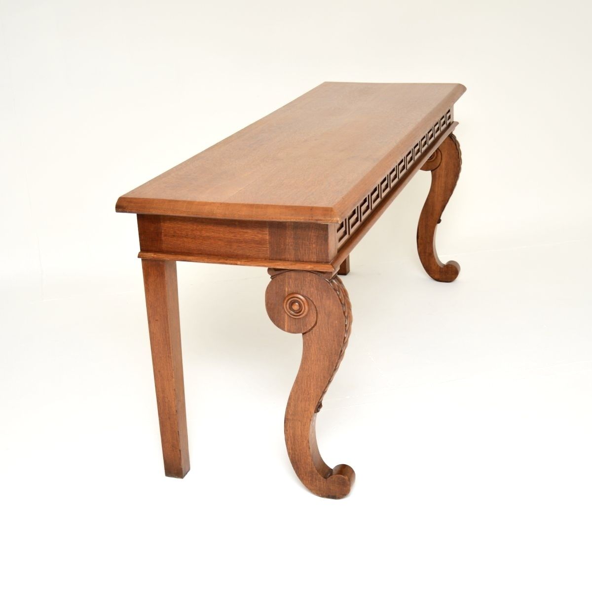 Antique Victorian Carved Oak Console Table photo vintage