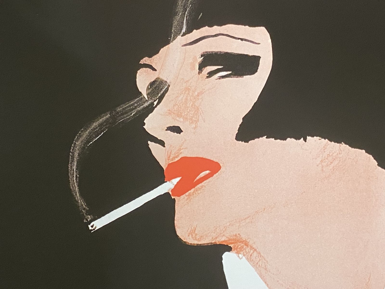 Art René Gruau, 1981   Femme A L'oeillet   Original Poster Printed In Offset Cm 80 X 60 photo