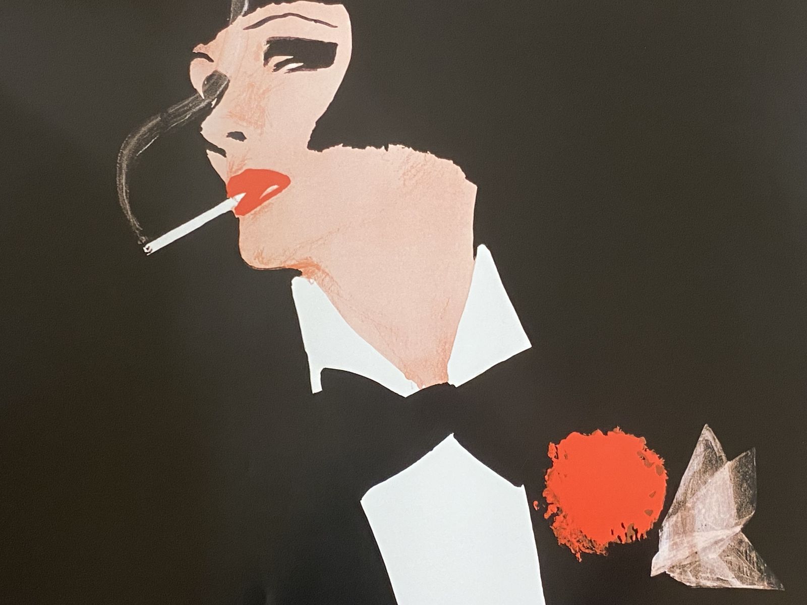 photo buy René Gruau, 1981   Femme A L'oeillet   Original Poster Printed In Offset Cm 80 X 60