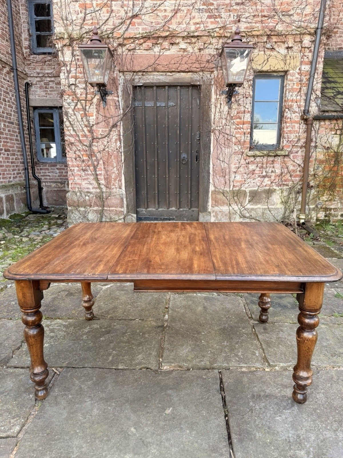 Original English Country Antique Rustic Telescopic Extending Dining Table 1850c photo for sale