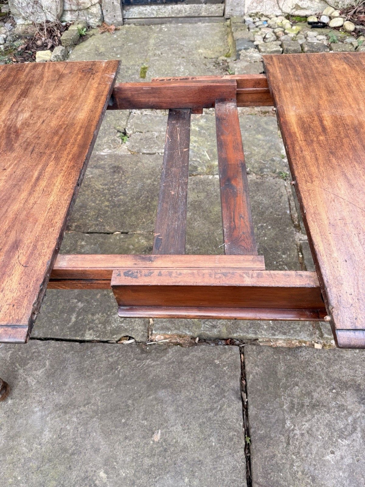 799.0 Original English Country Antique Rustic Telescopic Extending Dining Table 1850c photo