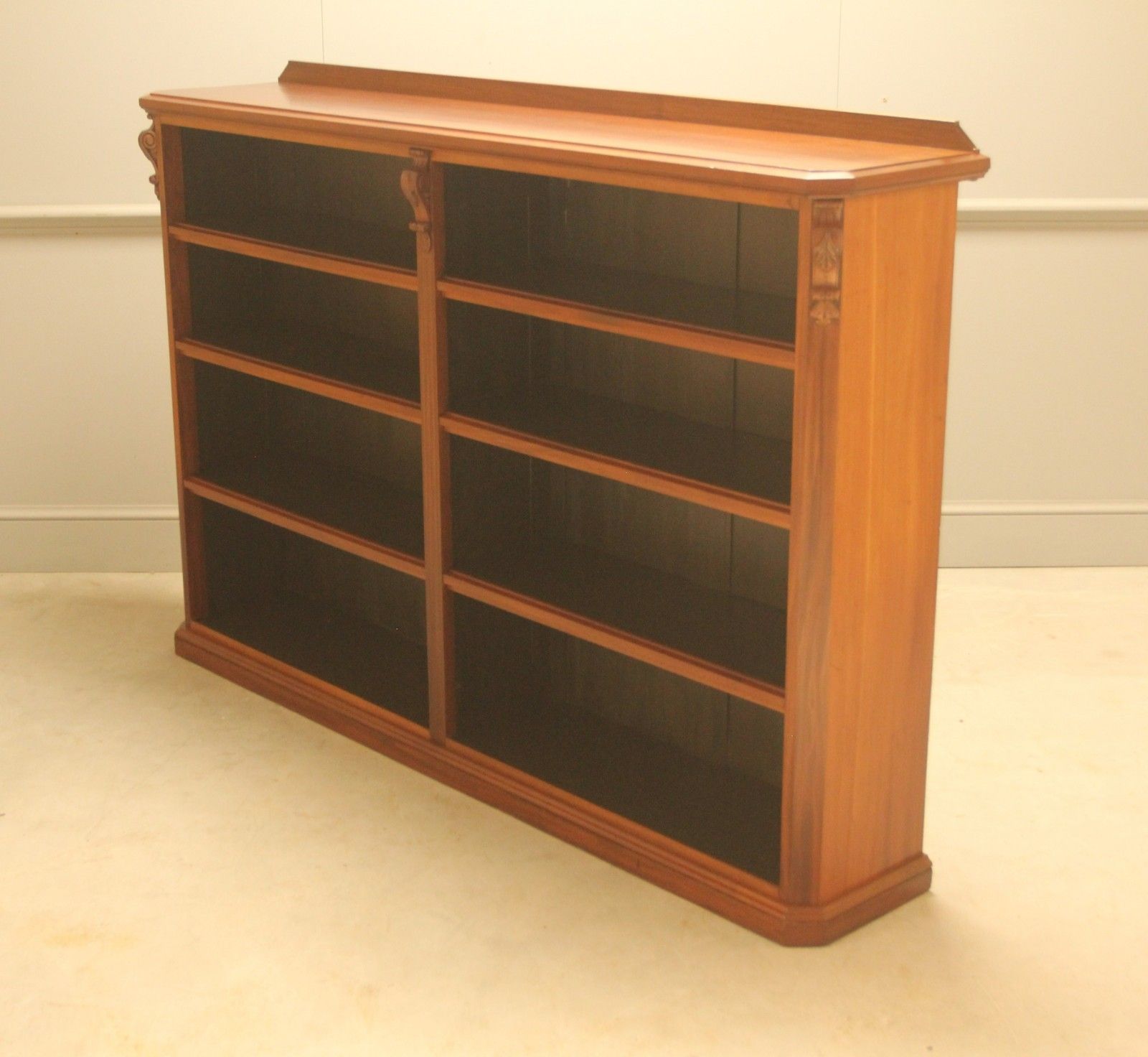 A Good Quality Victorian Mahogany Open Bookcase photo vintage