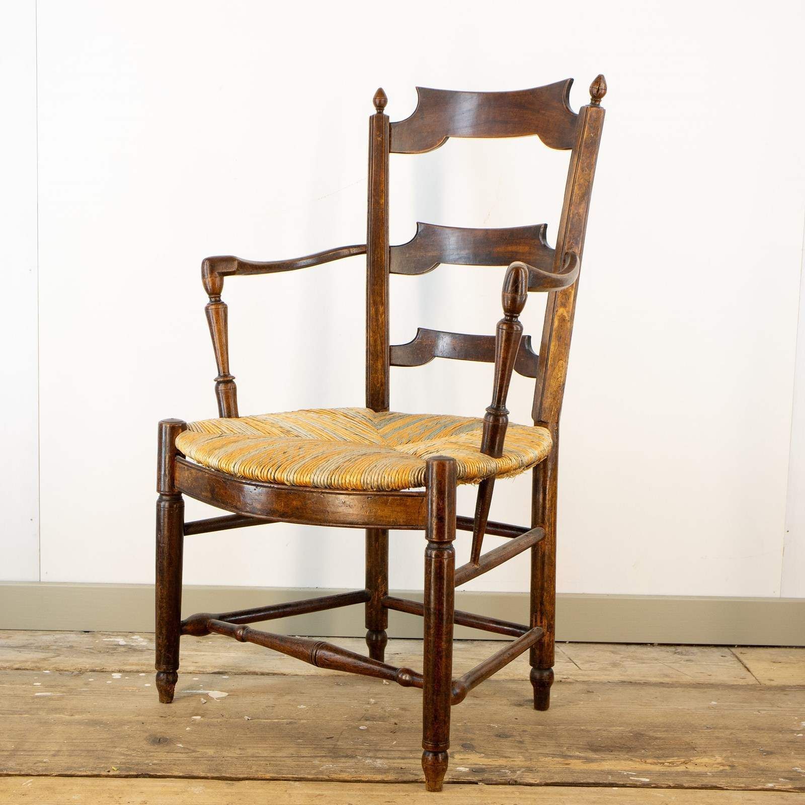 18c French Country Chair With New Rush Seat photo furniture