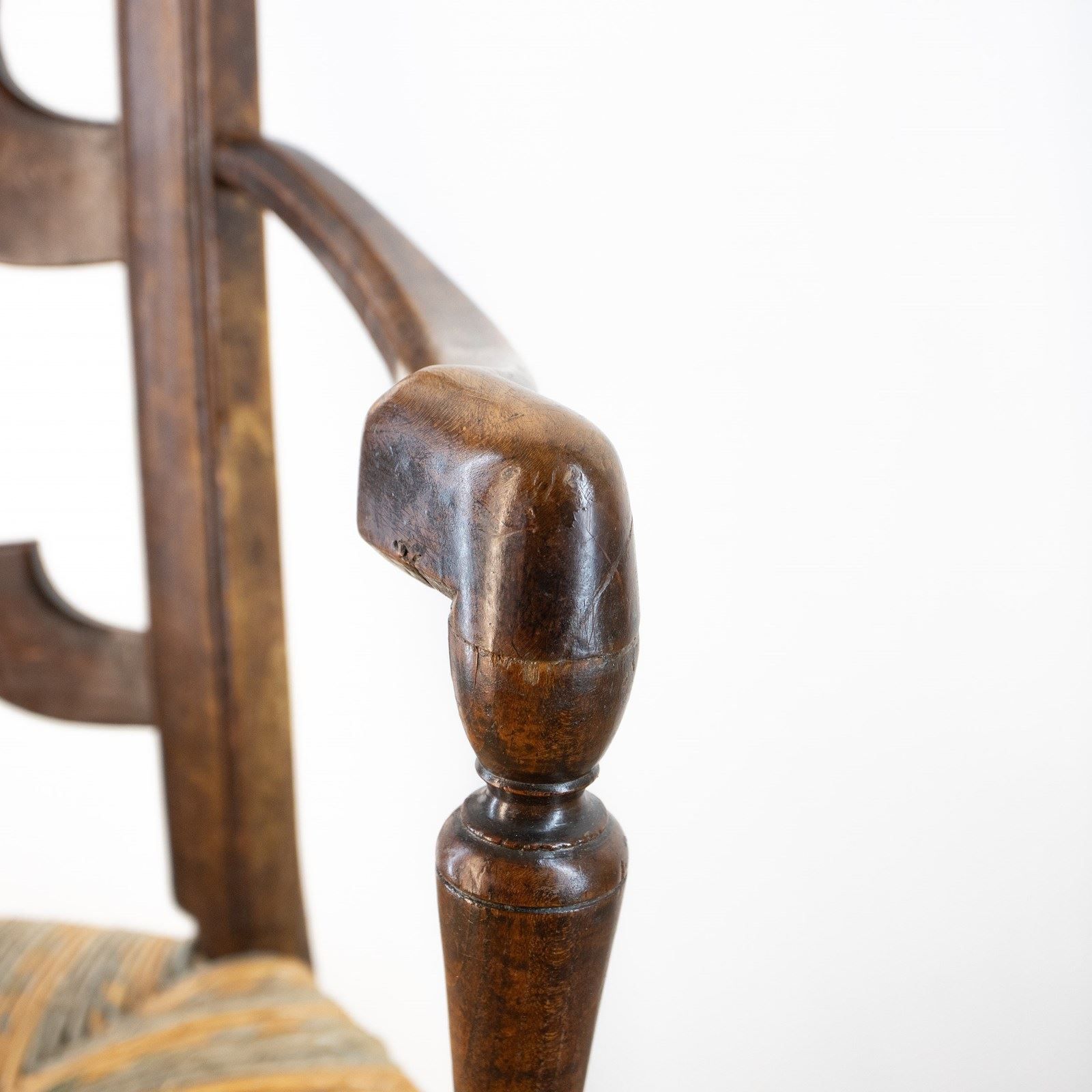 18c French Country Chair With New Rush Seat photo 168.0