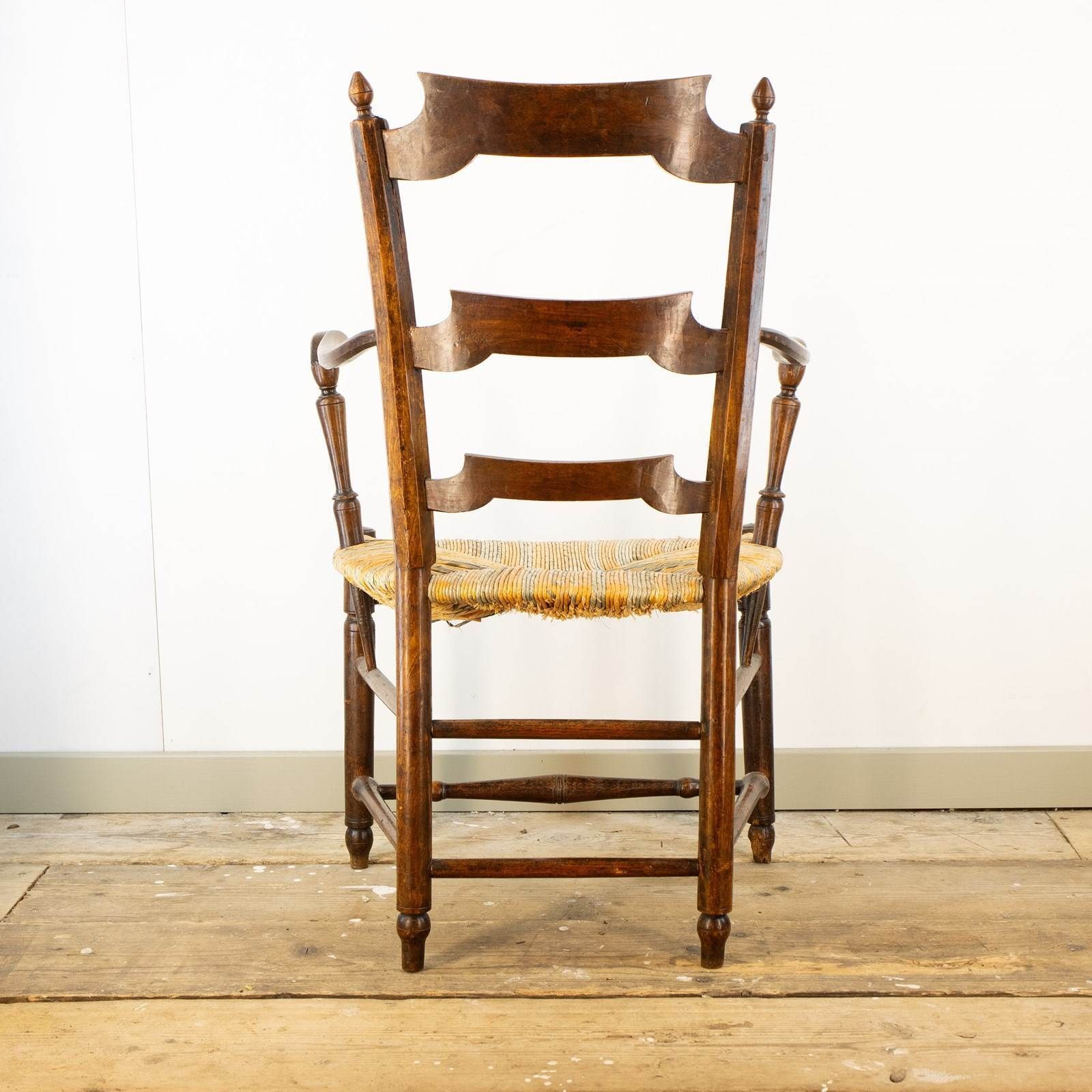 photo buy 18c French Country Chair With New Rush Seat