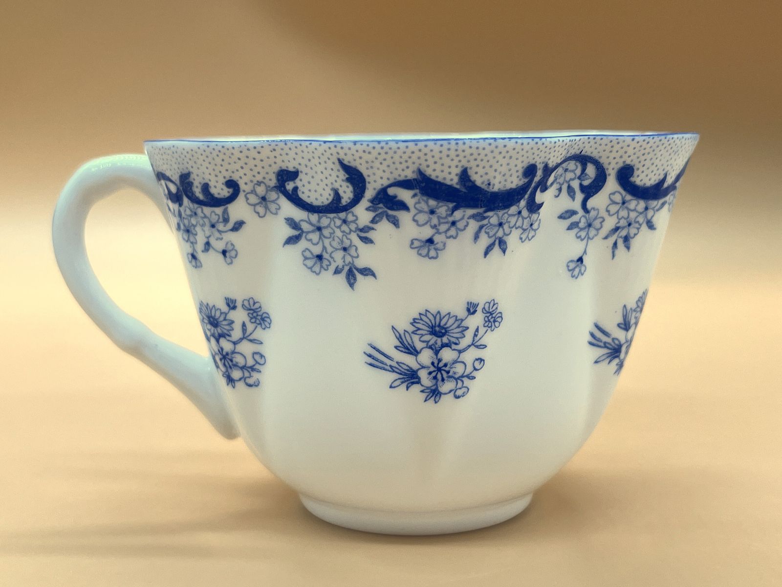 Vintage Shelley China Heavenly Blue Dainty Shape Tennis / Snack Tea Cup And Plate Set. 14075. C1940's. photo buy