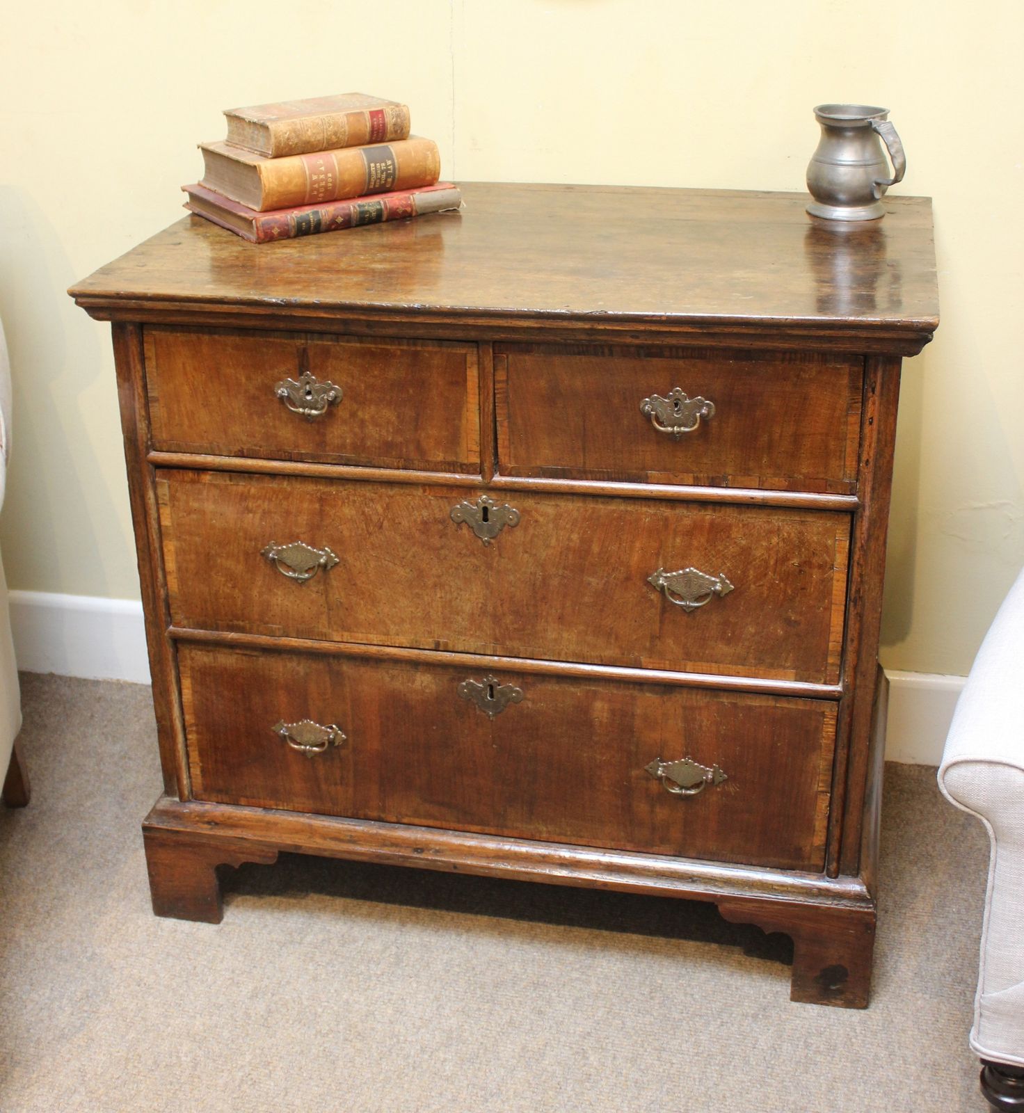 18thc. Walnut & Ash Chest Of Drawers photo furniture