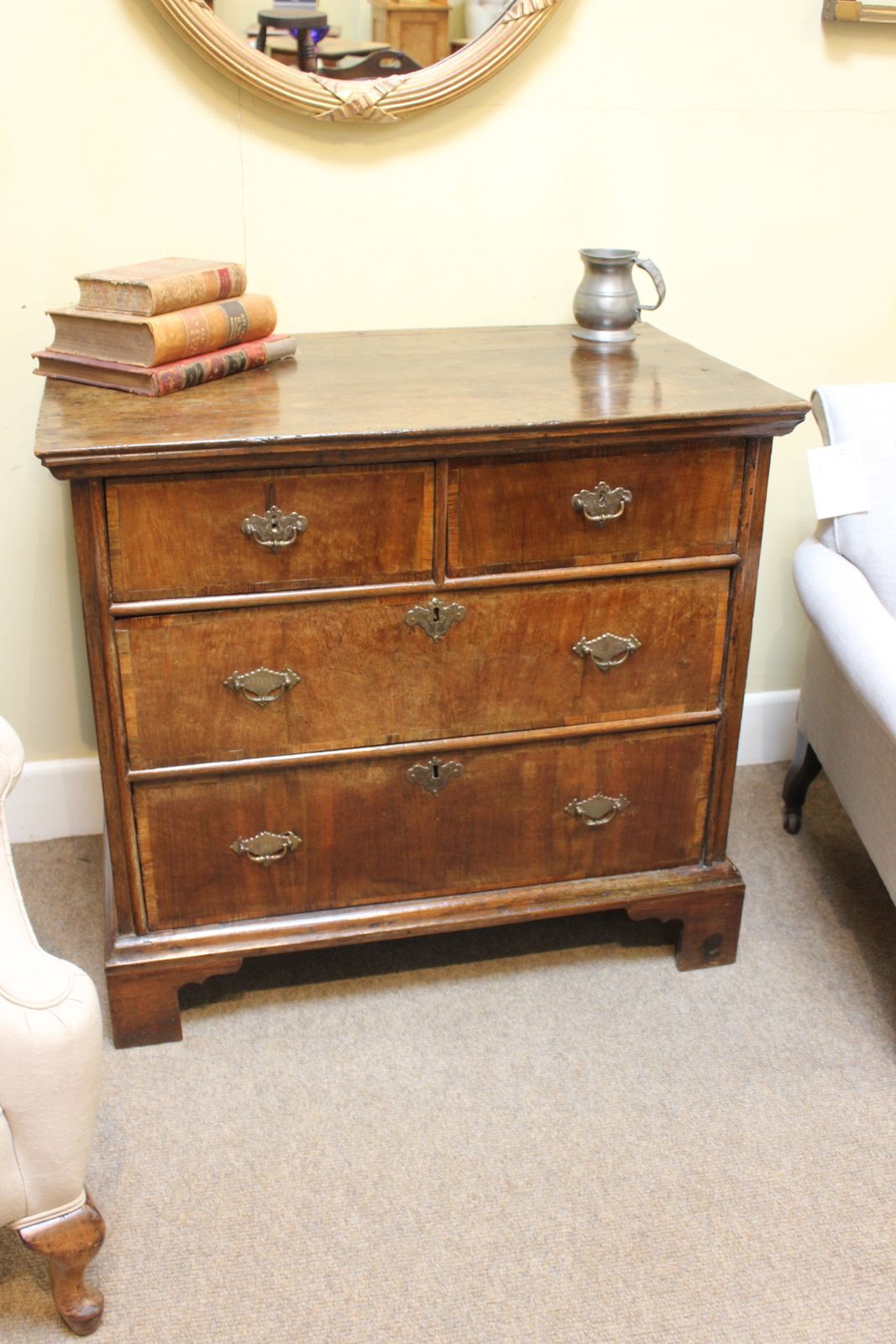 18thc. Walnut & Ash Chest Of Drawers photo for sale