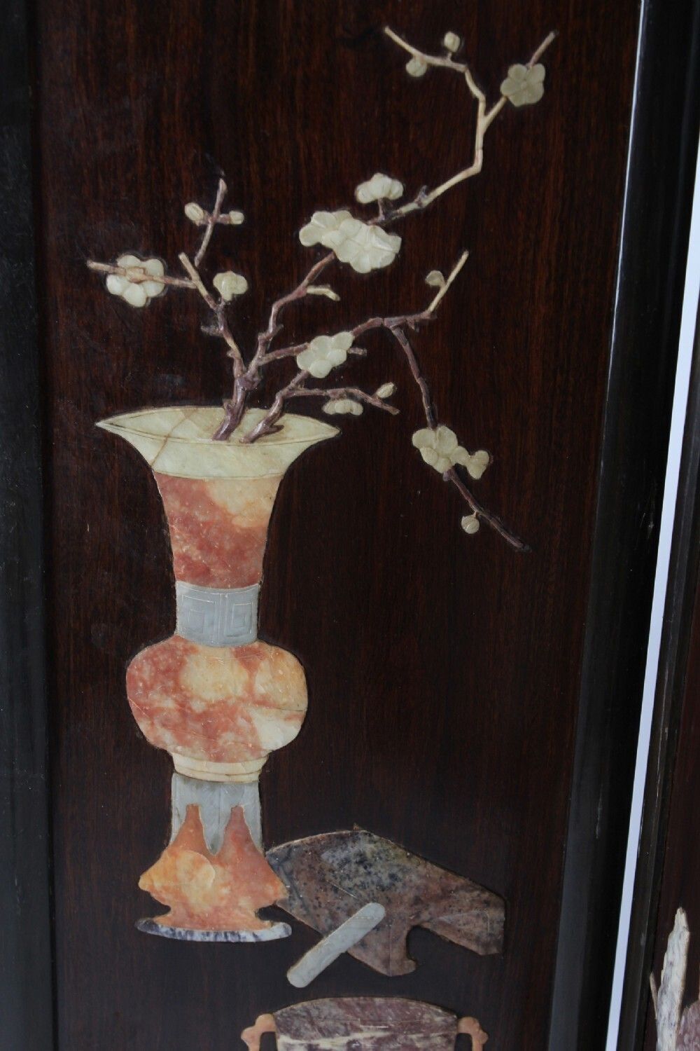 Antique Chinese Folding Fire Screen photo vintage