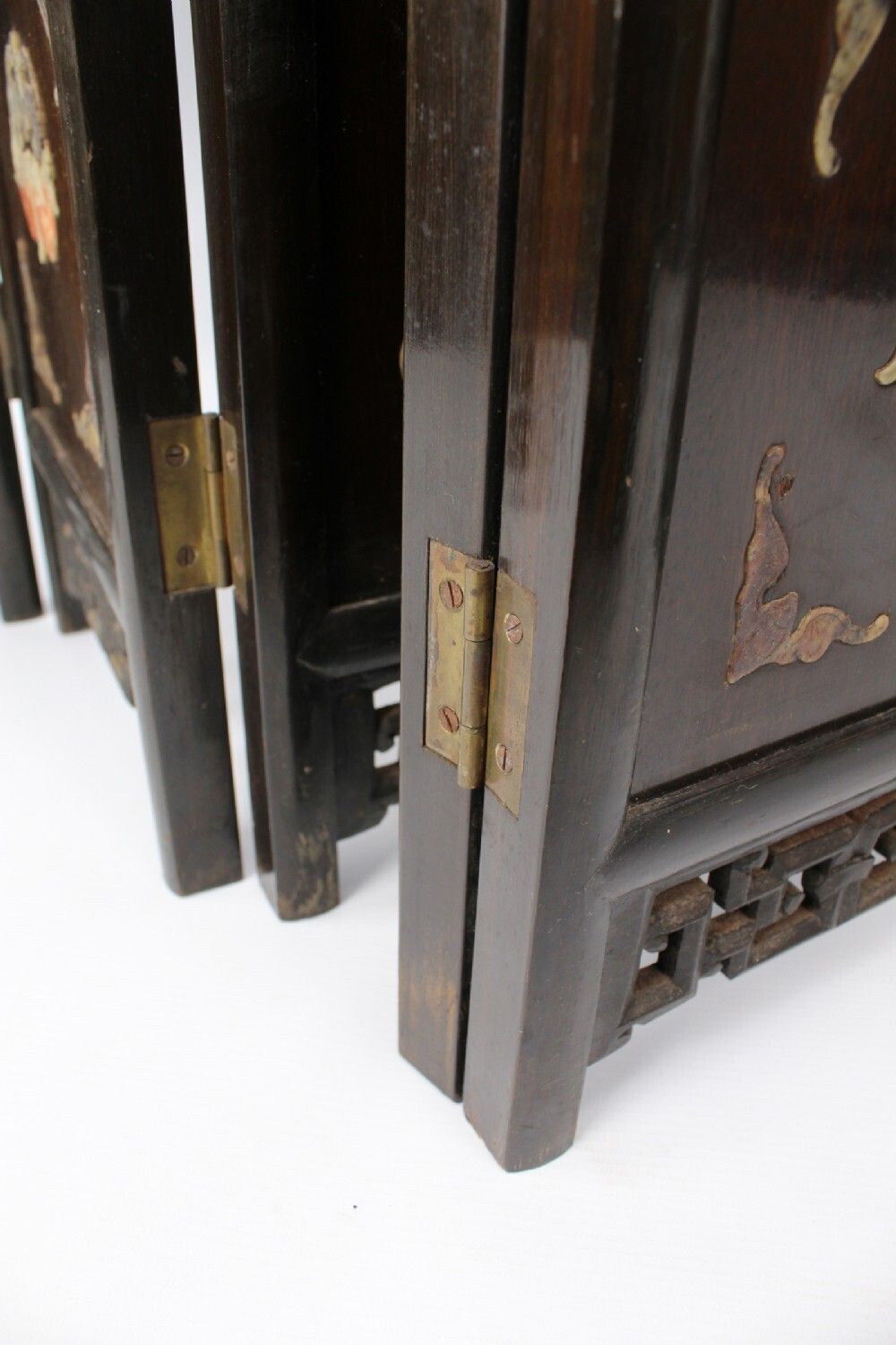 photo vinterior Antique Chinese Folding Fire Screen