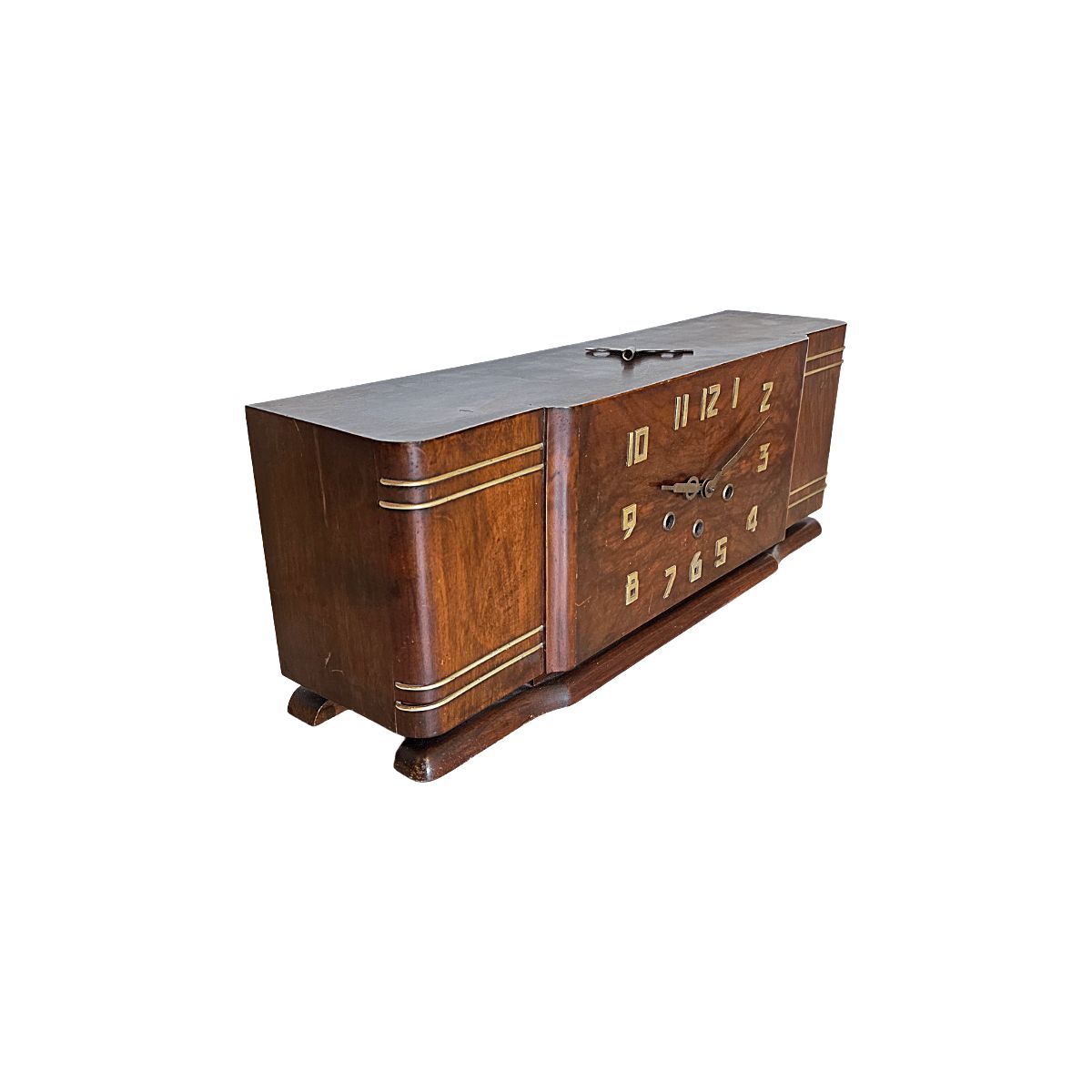 Pendule de cheminée Art Deco Westminster française, années 1930 photo for sale