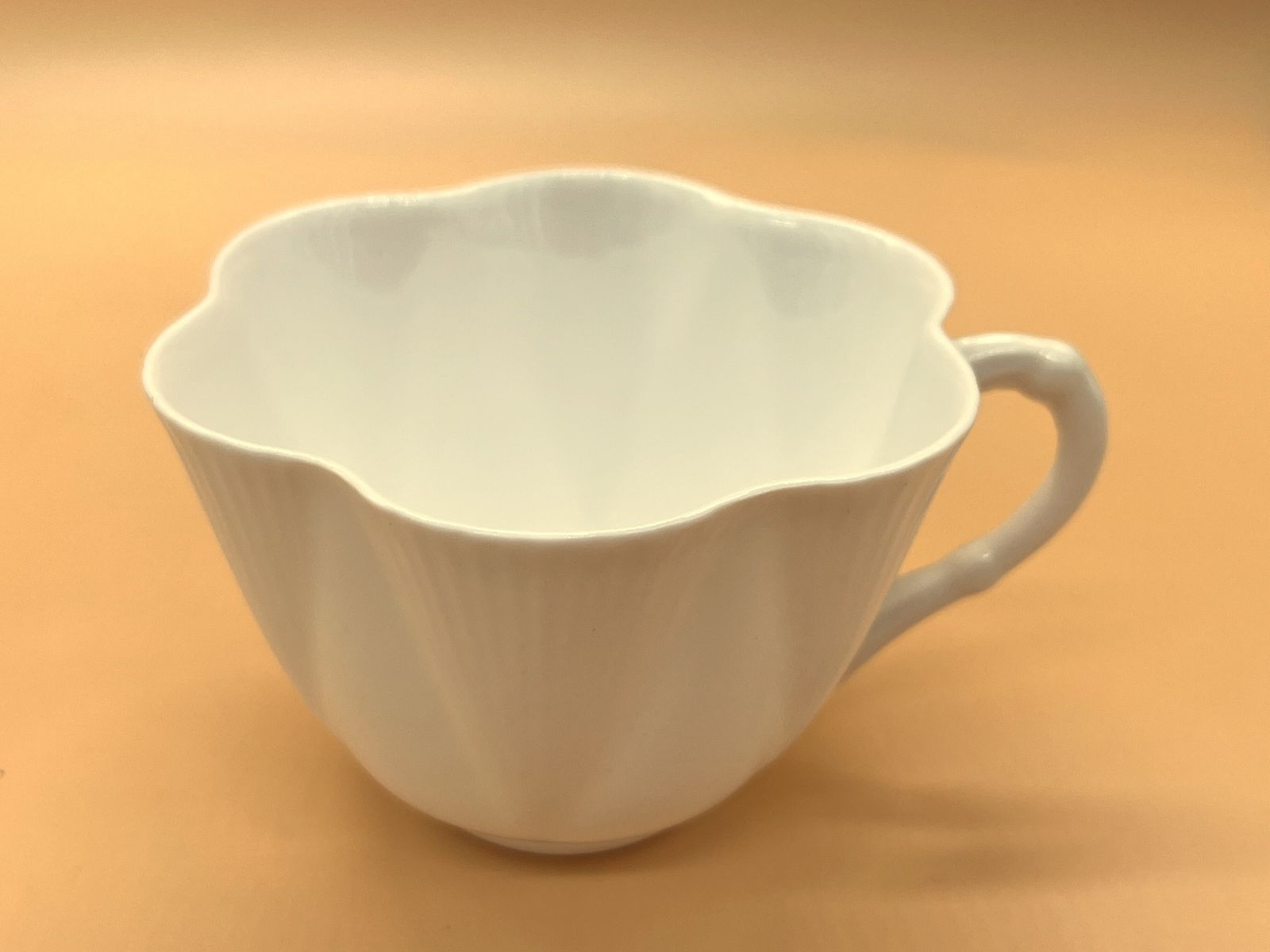 Vintage Shelley China Dainty White Tennis / Snack Tea Cup And Plate Set. C1950's. photo 75.0