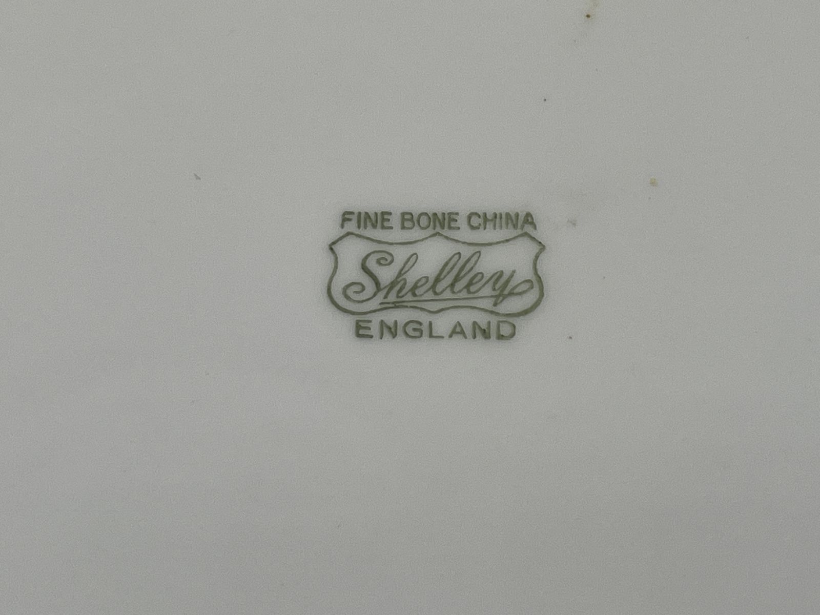 photo furniture Vintage Shelley China Dainty White Tennis / Snack Tea Cup And Plate Set. C1950's.