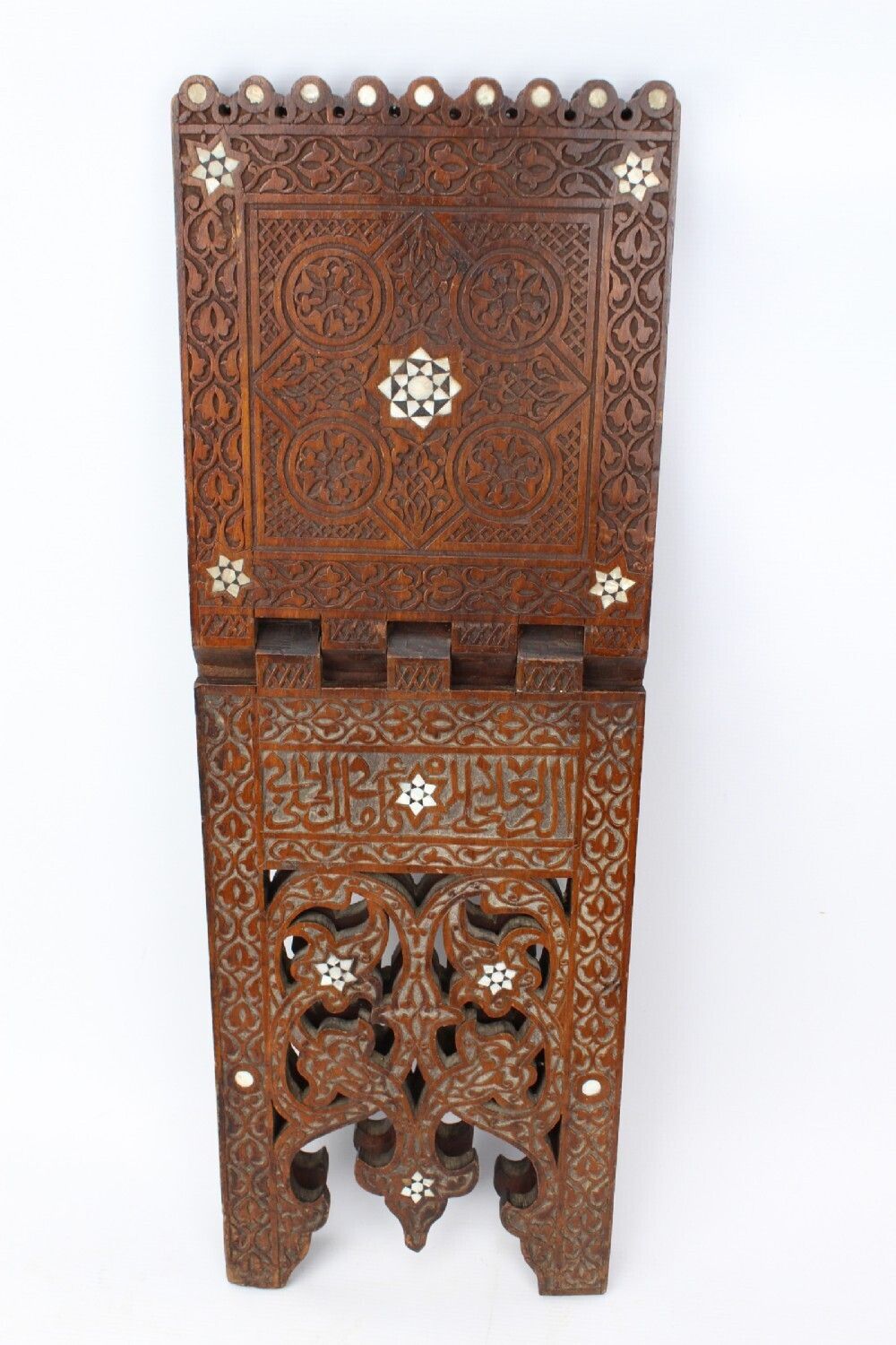 photo vinterior Mother Of Pearl Inlaid Victorian Arts & Crafts Magazine Stand