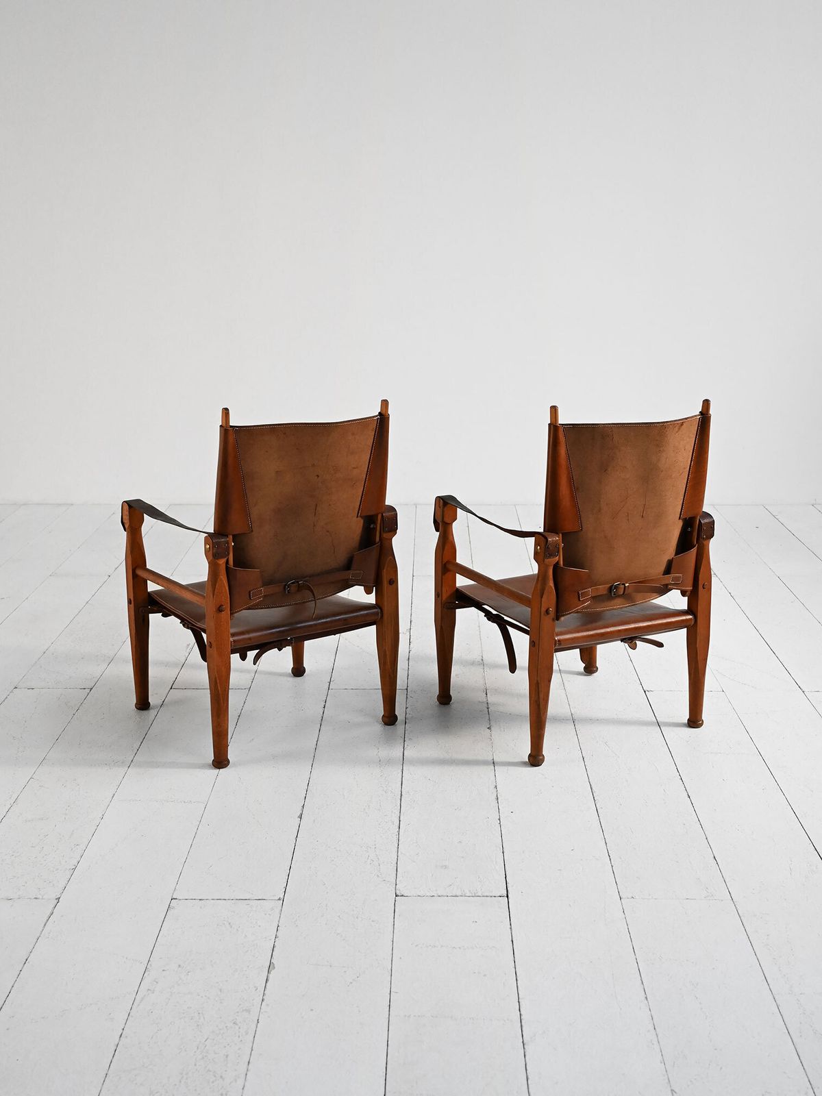 Pair Of 1950s Safari Chairs photo Furniture
