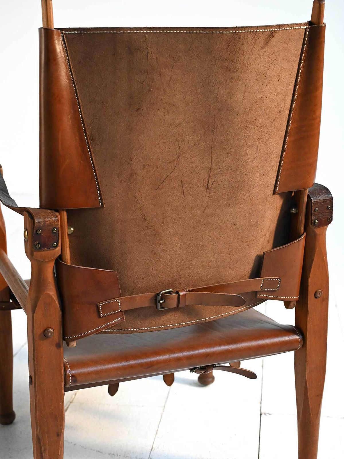 Pair Of 1950s Safari Chairs photo vintage