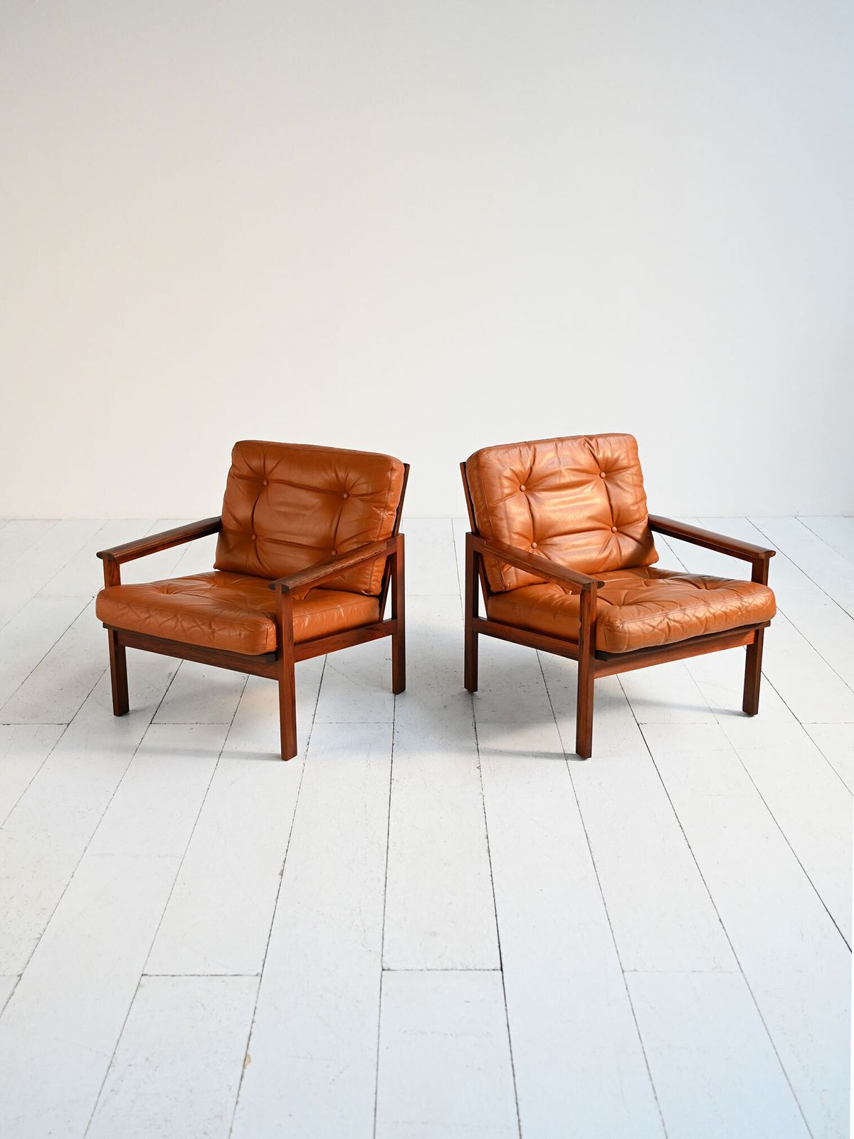 Illum Wikkelsø “Capella” Armchairs, Denmark, 1960s photo furniture
