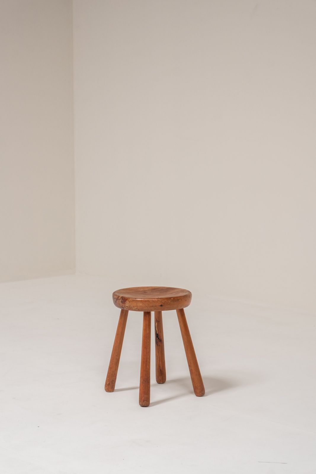 Wooden Stool In The Style Of Charlotte Perriand, France, 1960s photo for sale