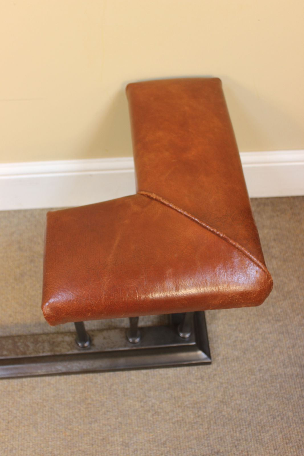 Early 20thc. Steel & Leather Club Fender photo buy