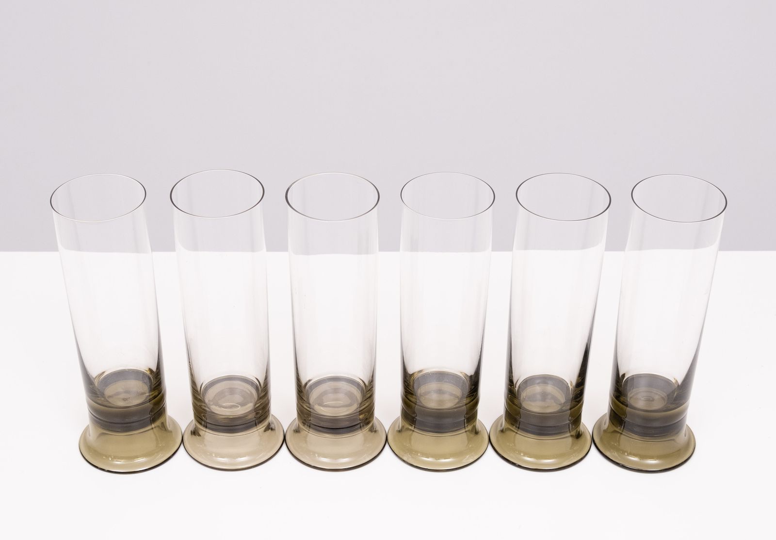 Set Van Zes Rookglazen Bierglazen Van Rosenthal, Jaren 1970 photo buy
