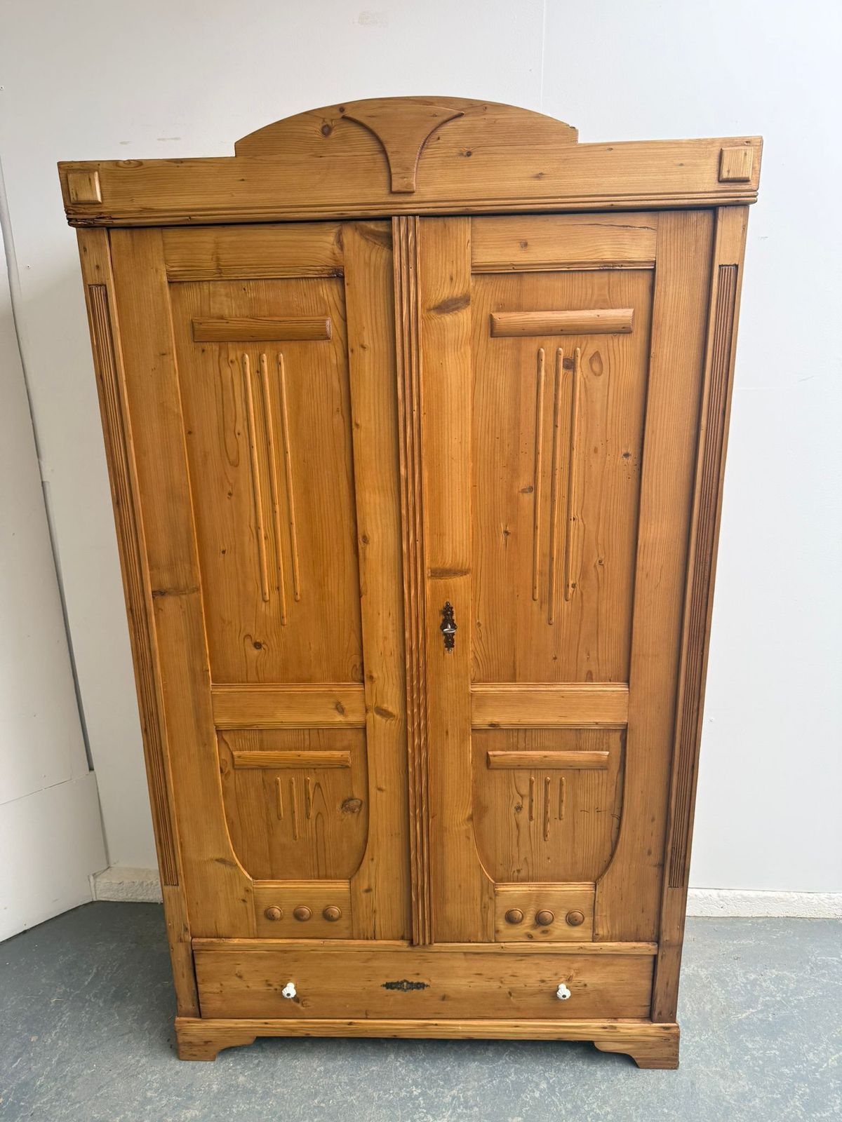 A Lovely Waxed Genuine Hungarian Victorian 1 Piece Hall/Child's Wardrobe photo furniture