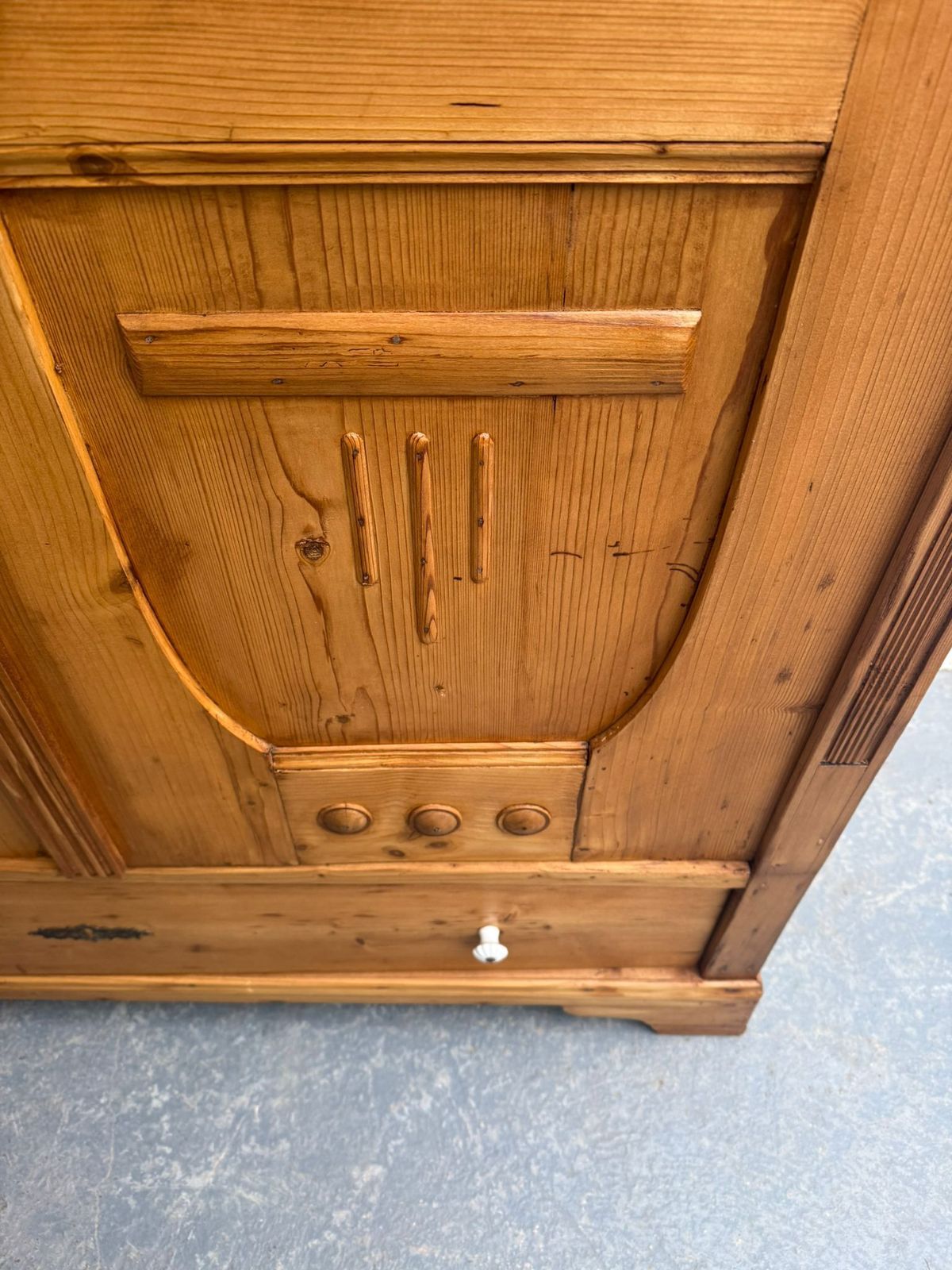 A Lovely Waxed Genuine Hungarian Victorian 1 Piece Hall/Child's Wardrobe photo buy