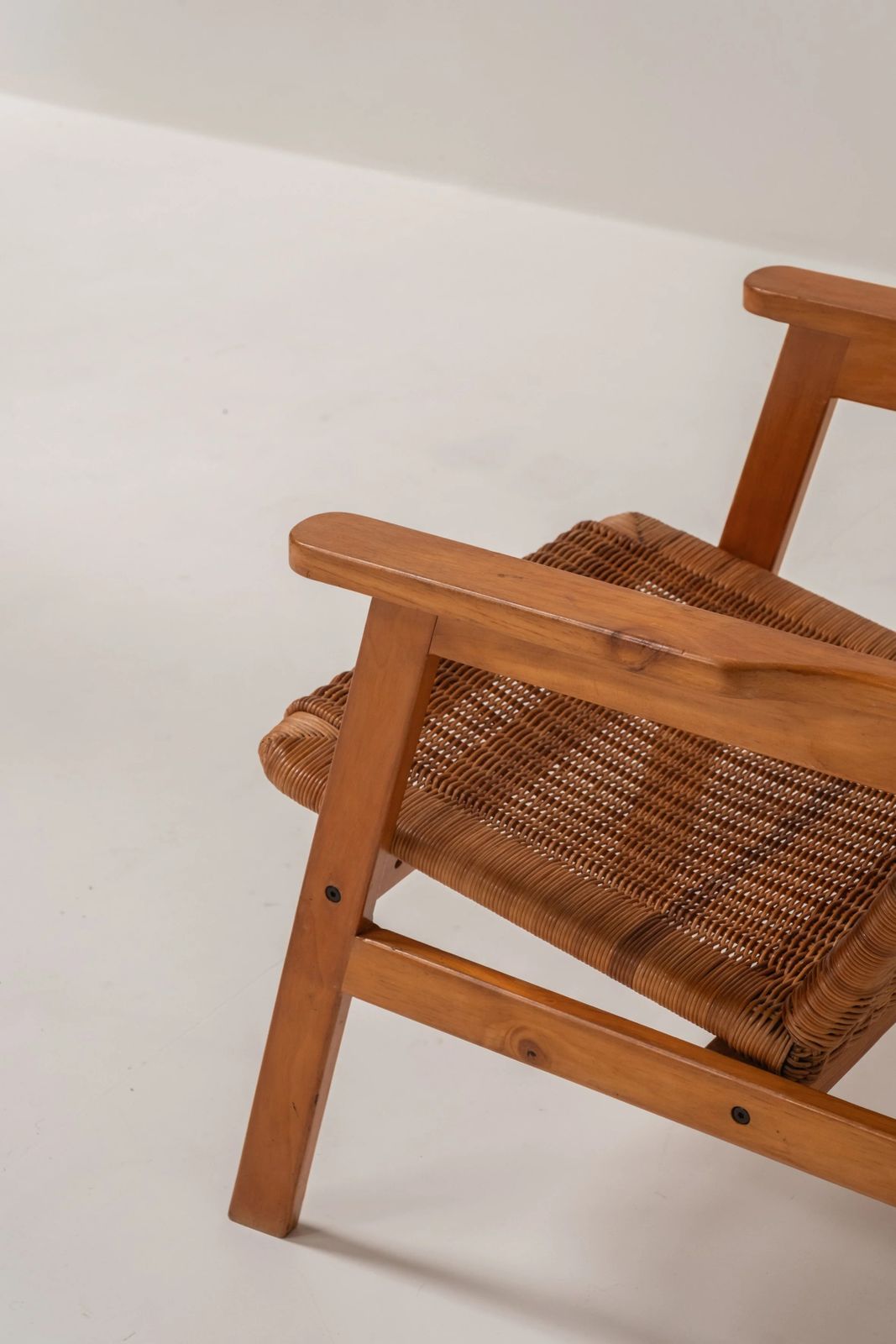 photo buy Pair Of Italian Wicker Lounge Chairs, 1970s