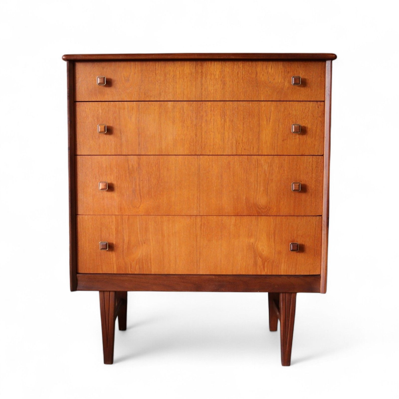 photo vintage Mid Century Homeworthy Teak Chest Of Drawers 4 Drawer 1960s