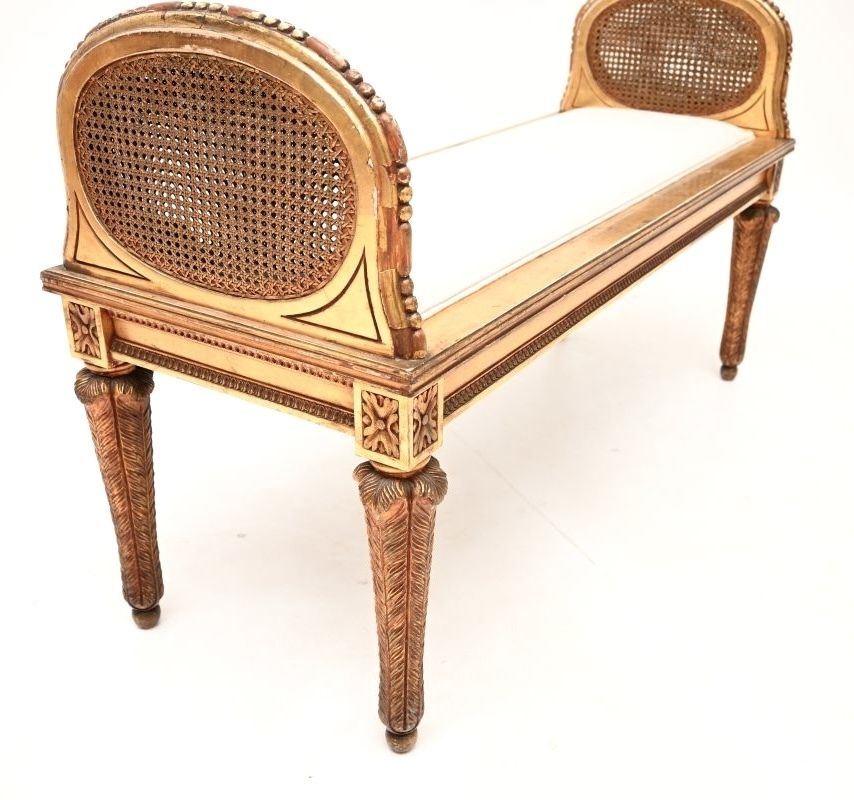 Antique French Carved Gilt Wood Stool photo buy