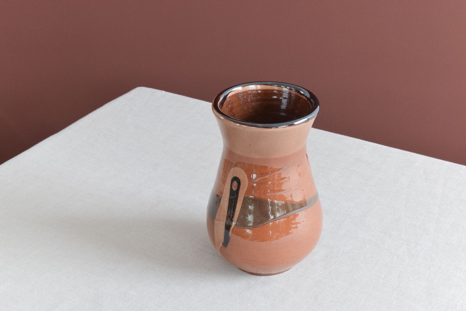 Vintage Brown Studio Pottery Ceramic Vase photo 65.0