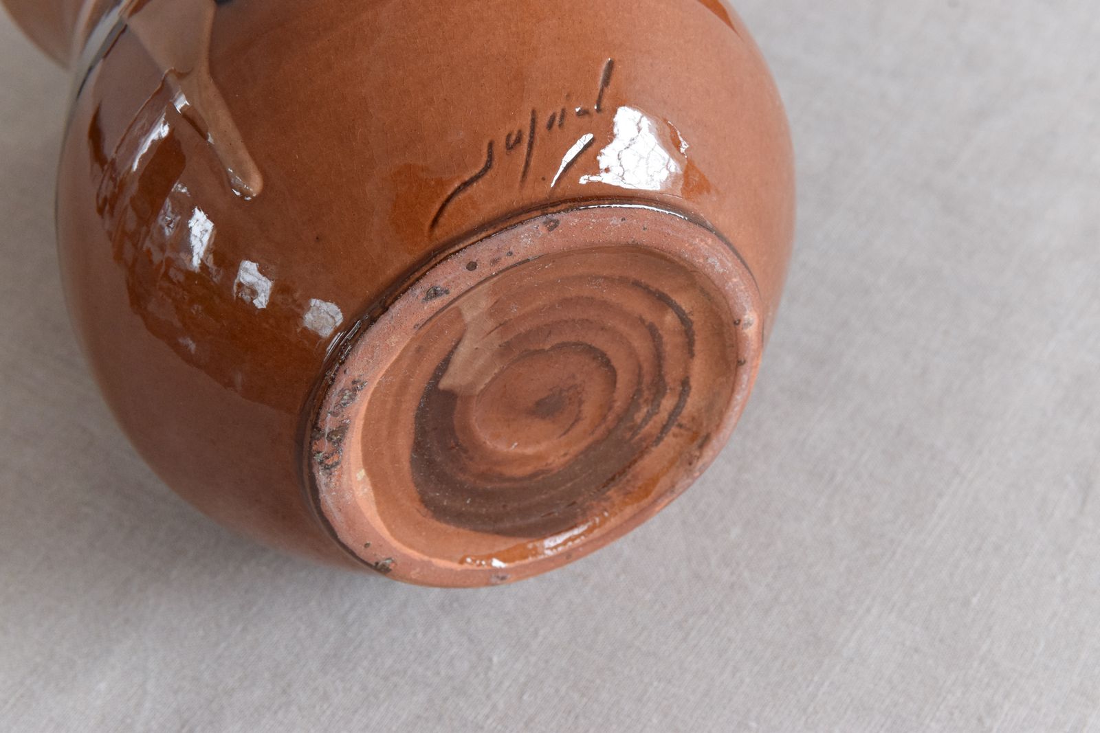 Vintage Brown Studio Pottery Ceramic Vase photo buy