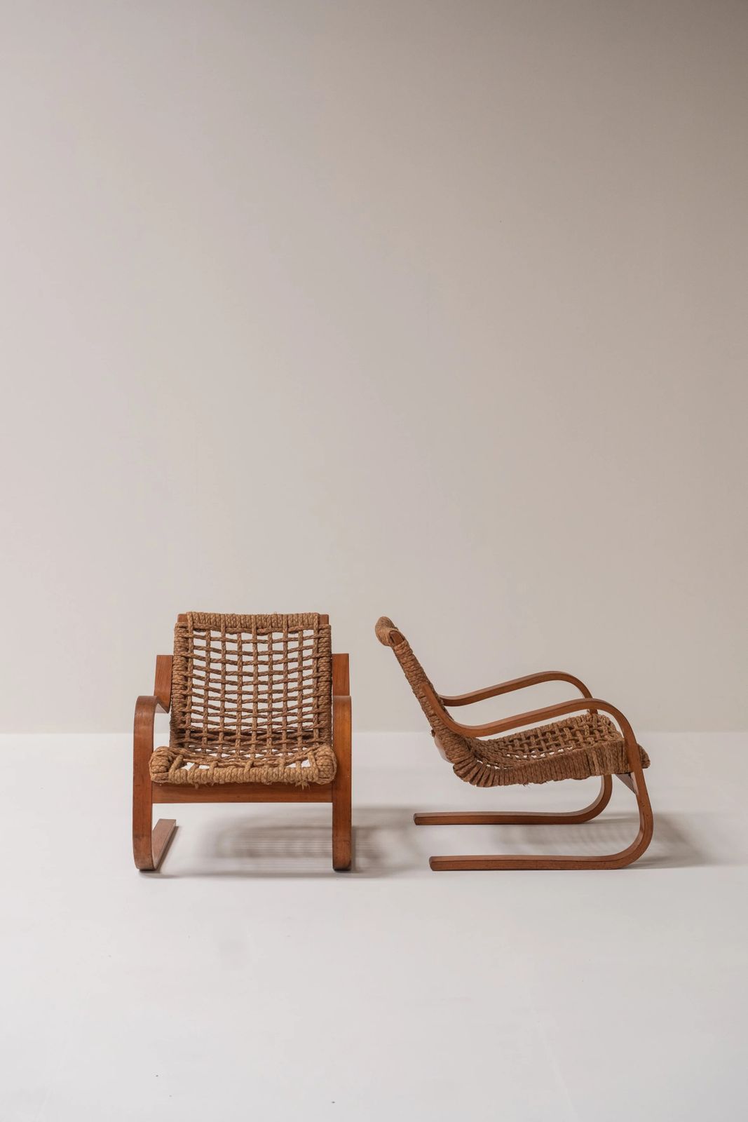 13768.0 Lounge Chairs, Early Aalto Production For Stylclair, France, 1930s photo