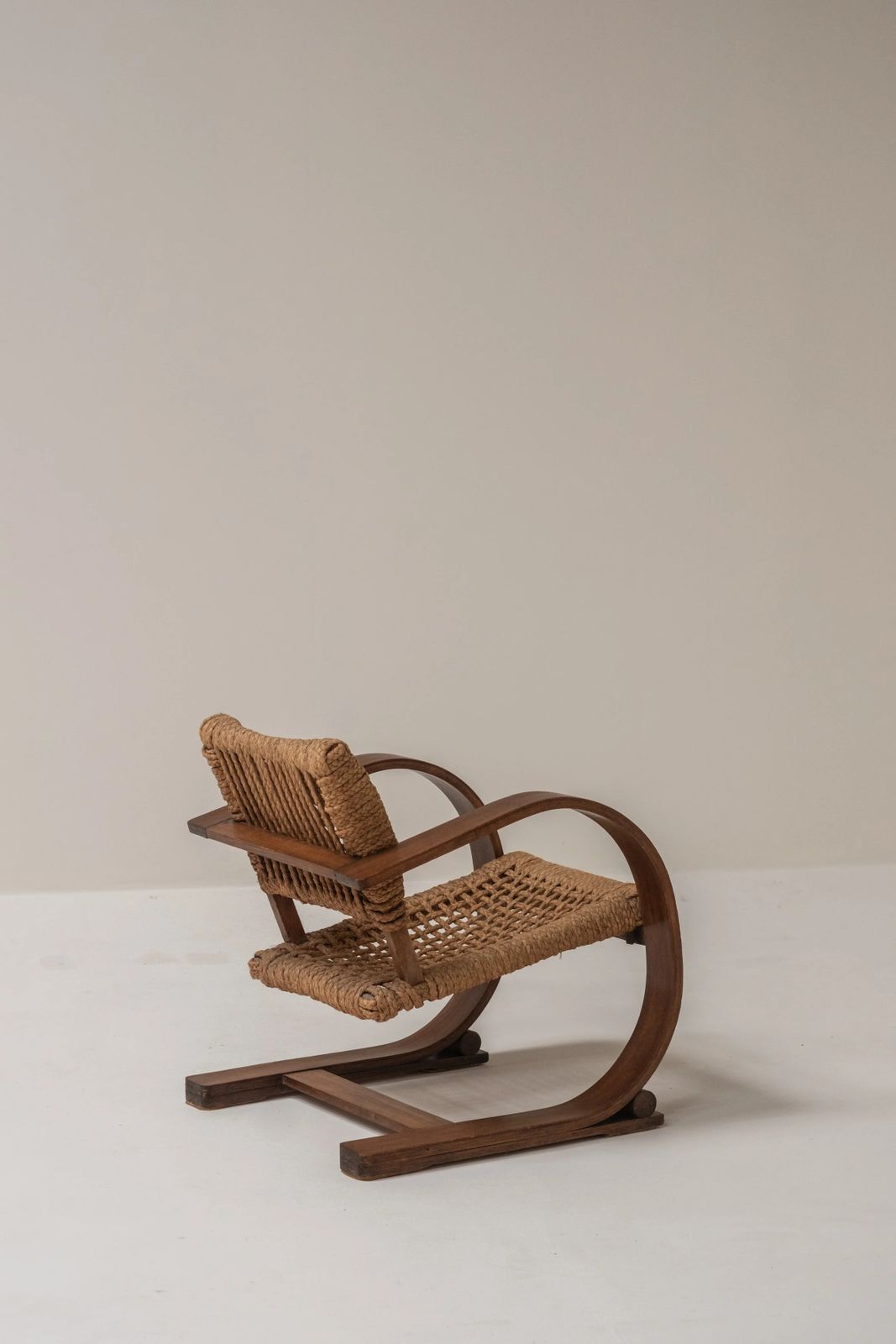 Mid Century Rope Chair By Audoux & Minet, France, 1950s photo 2300.0