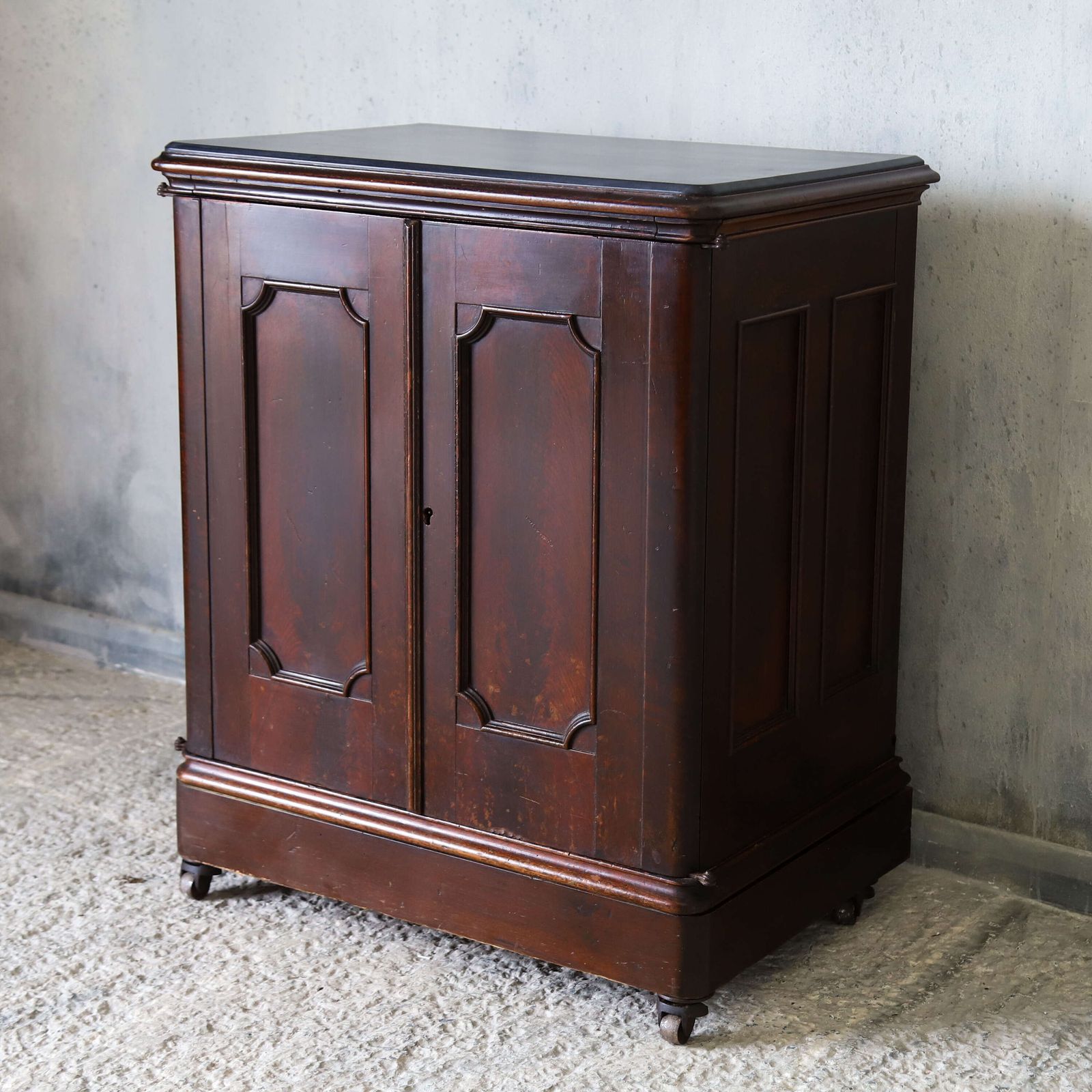 English Works Office Cupboard C.1880 With Drawers, Cupboard Storage & Hidden Rear Door photo for sale