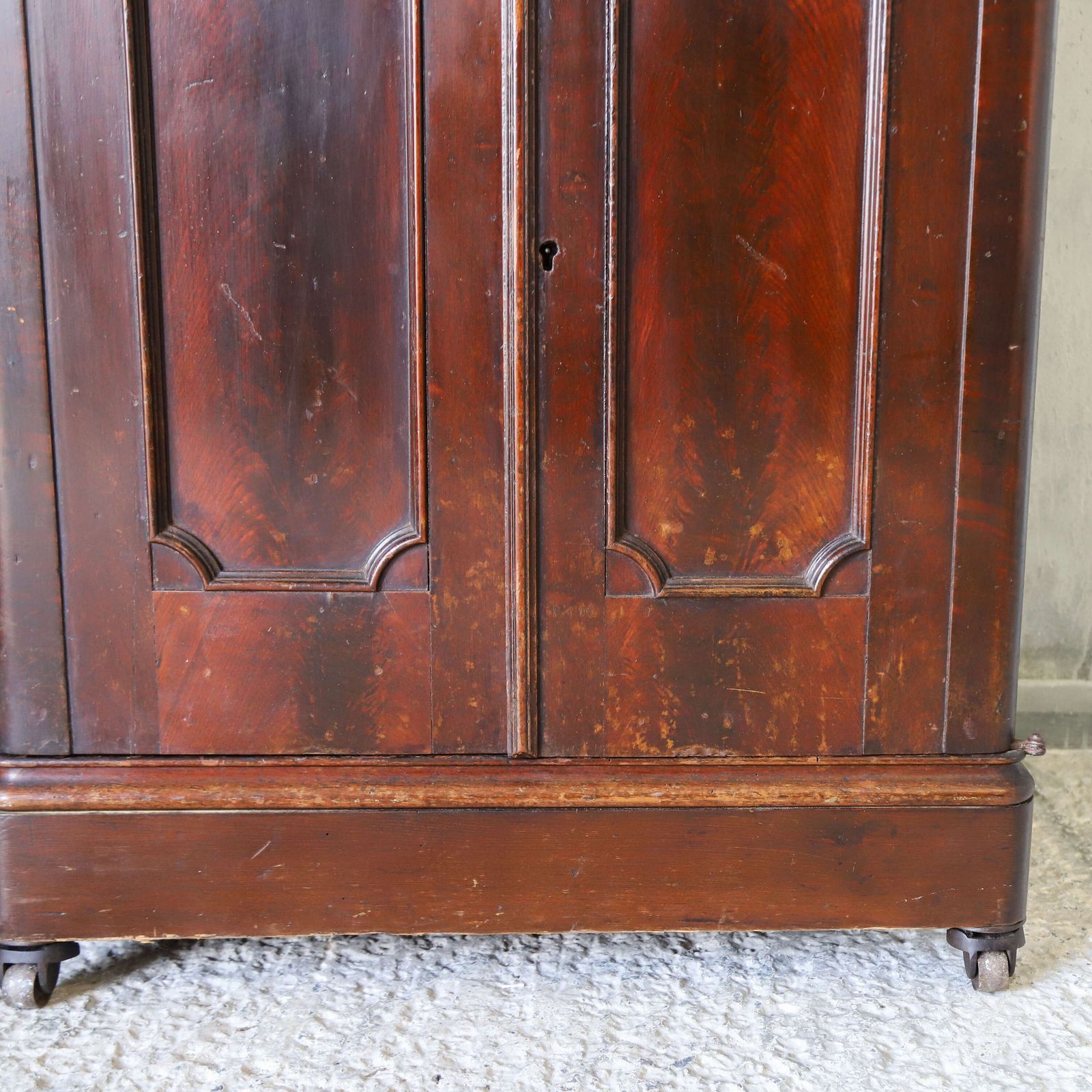 English Works Office Cupboard C.1880 With Drawers, Cupboard Storage & Hidden Rear Door photo vintage