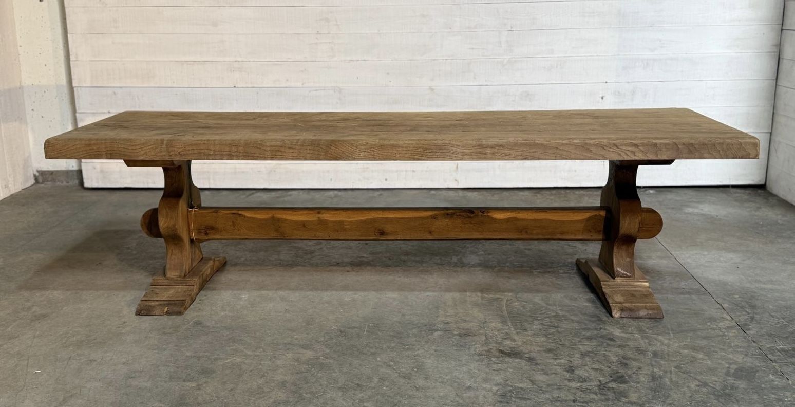 Furniture Superior Large French Oak Farmhouse Dining Table photo