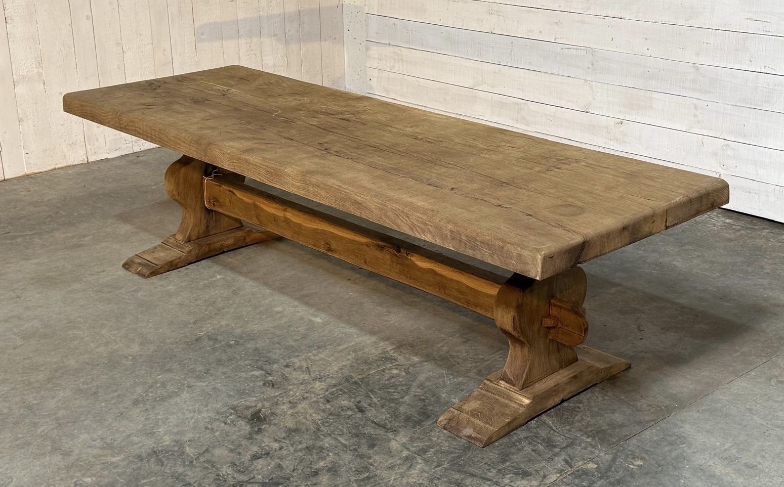 Superior Large French Oak Farmhouse Dining Table