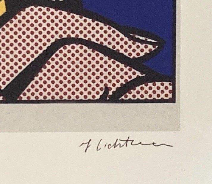 Roy Lichtenstein Lithograph 40 By 50 Cm With Coa. Sold Framed photo 695.0