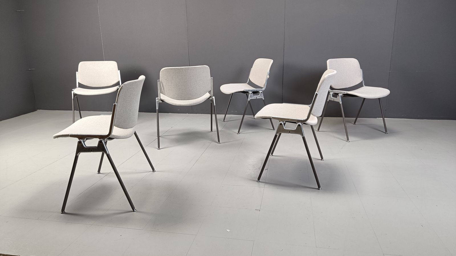 Furniture Vintage Dsc 106 Side Chairs By Giancarlo Piretti For Castelli, Set Of 6 photo